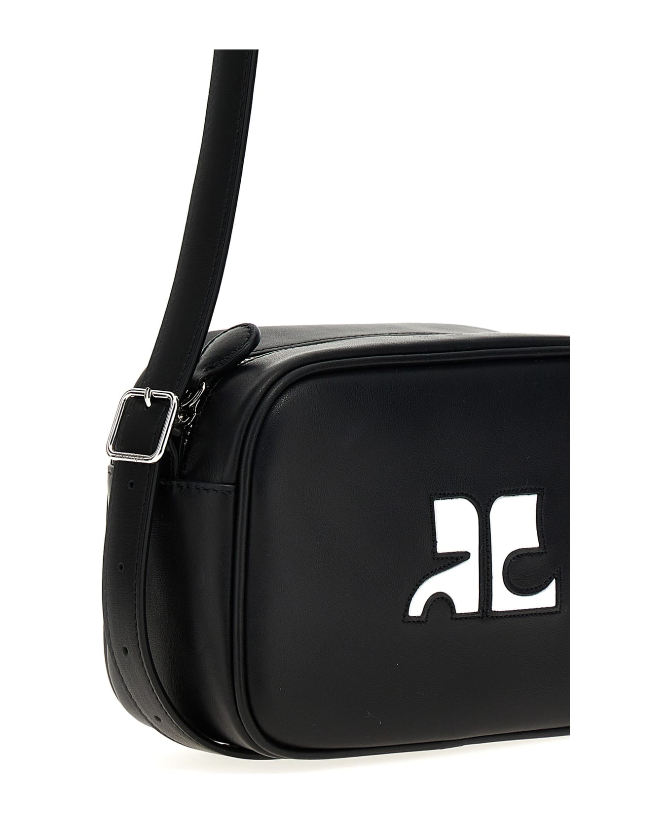 Courrèges 'reedition Camera Bag' Crossbody Bag - Black   ショルダーバッグ