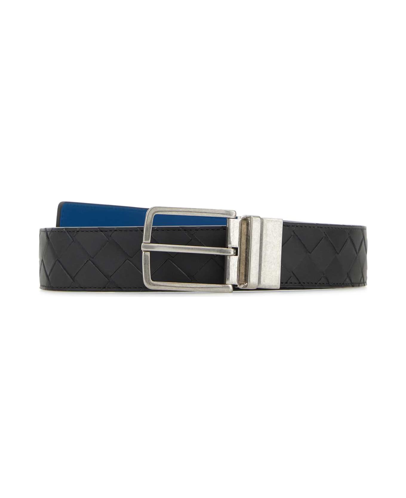 Bottega Veneta Black Leather Belt - ARDESIA ベルト