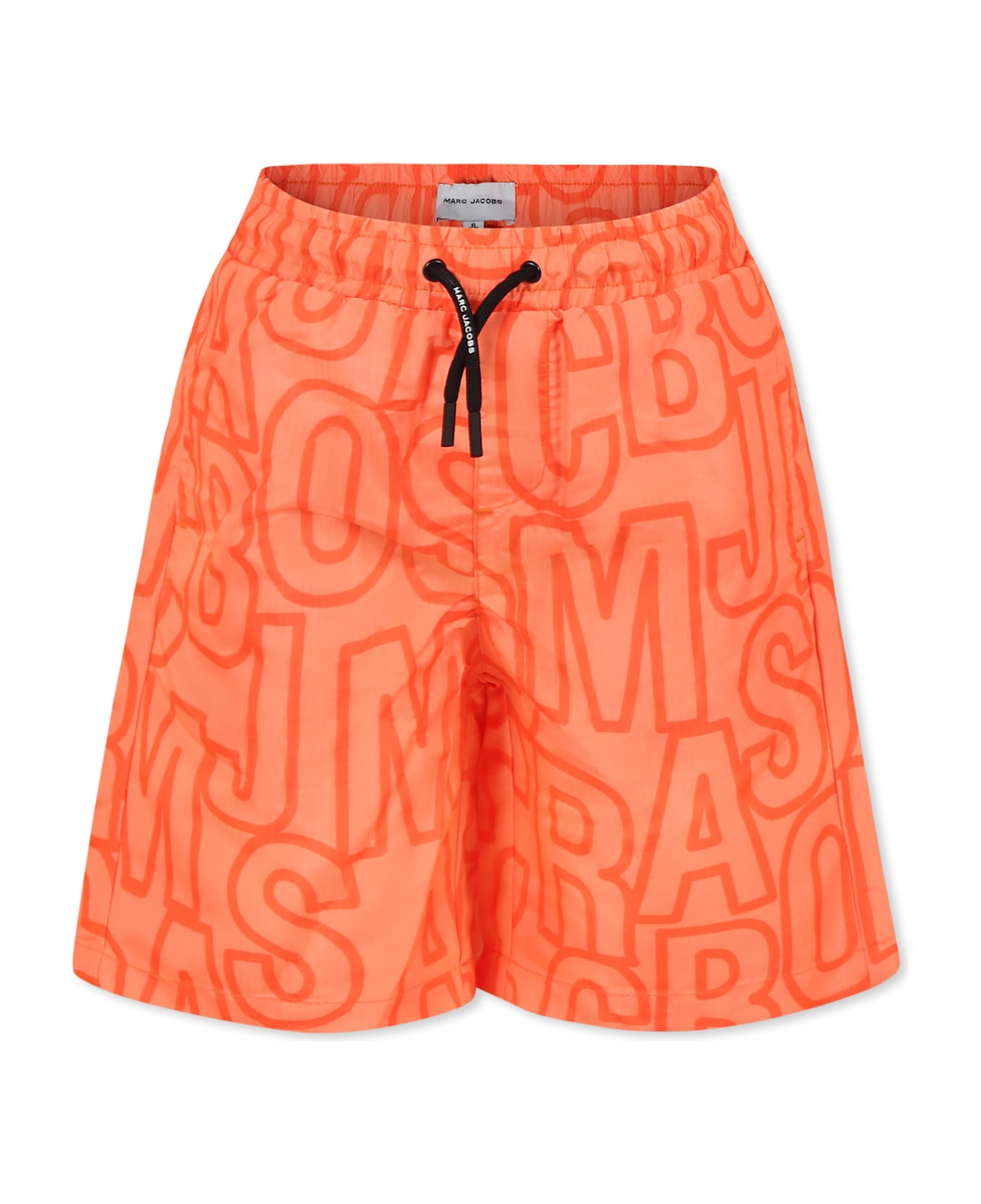Marc Jacobs Orange Swim Shorts For Boy With Logo - Orange