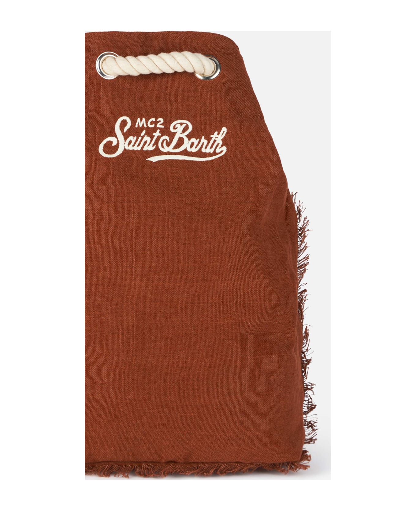 MC2 Saint Barth Brown Boat Linen Backpack - BROWN