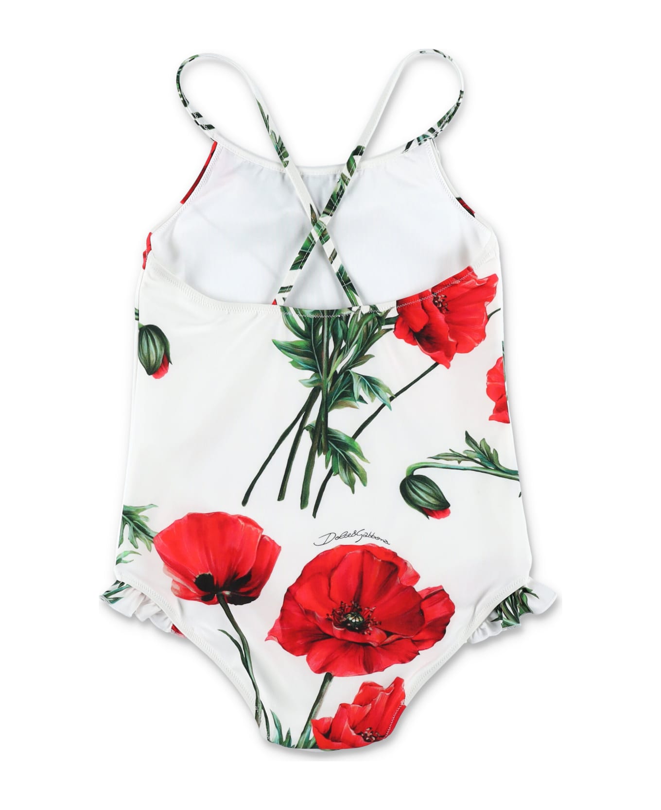 Dolce & Gabbana Poppy-print One-piece Swimsuit - PAPAVERI