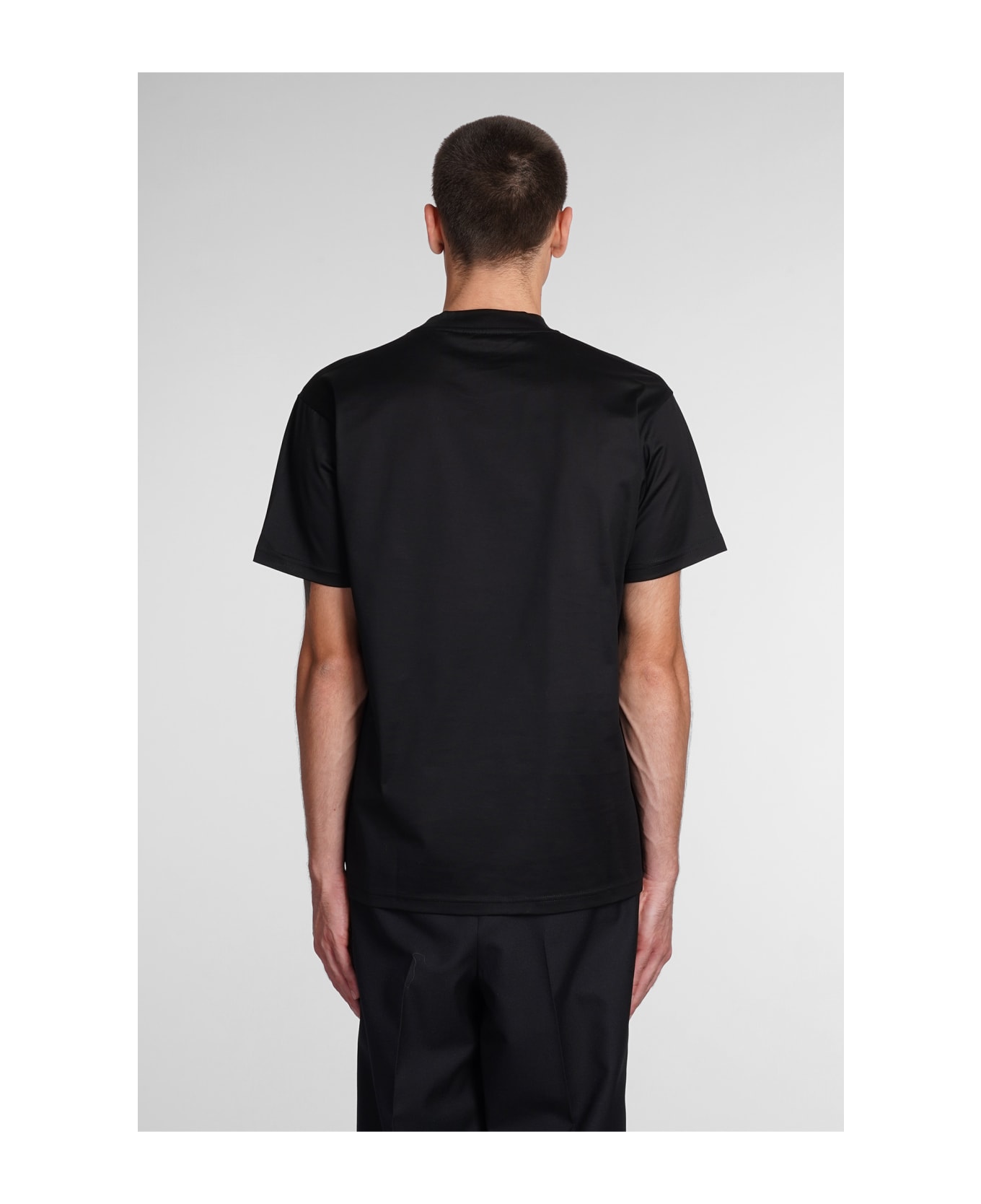 Low Brand B150 Embroidery T-shirt In Black Cotton - black シャツ