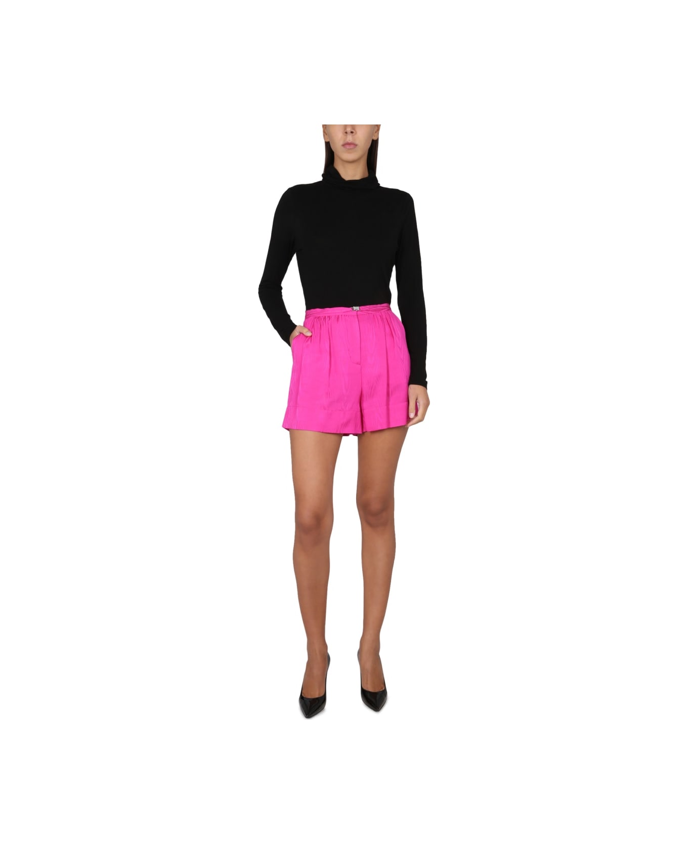 Boutique Moschino Viscose Shorts - FUCHSIA