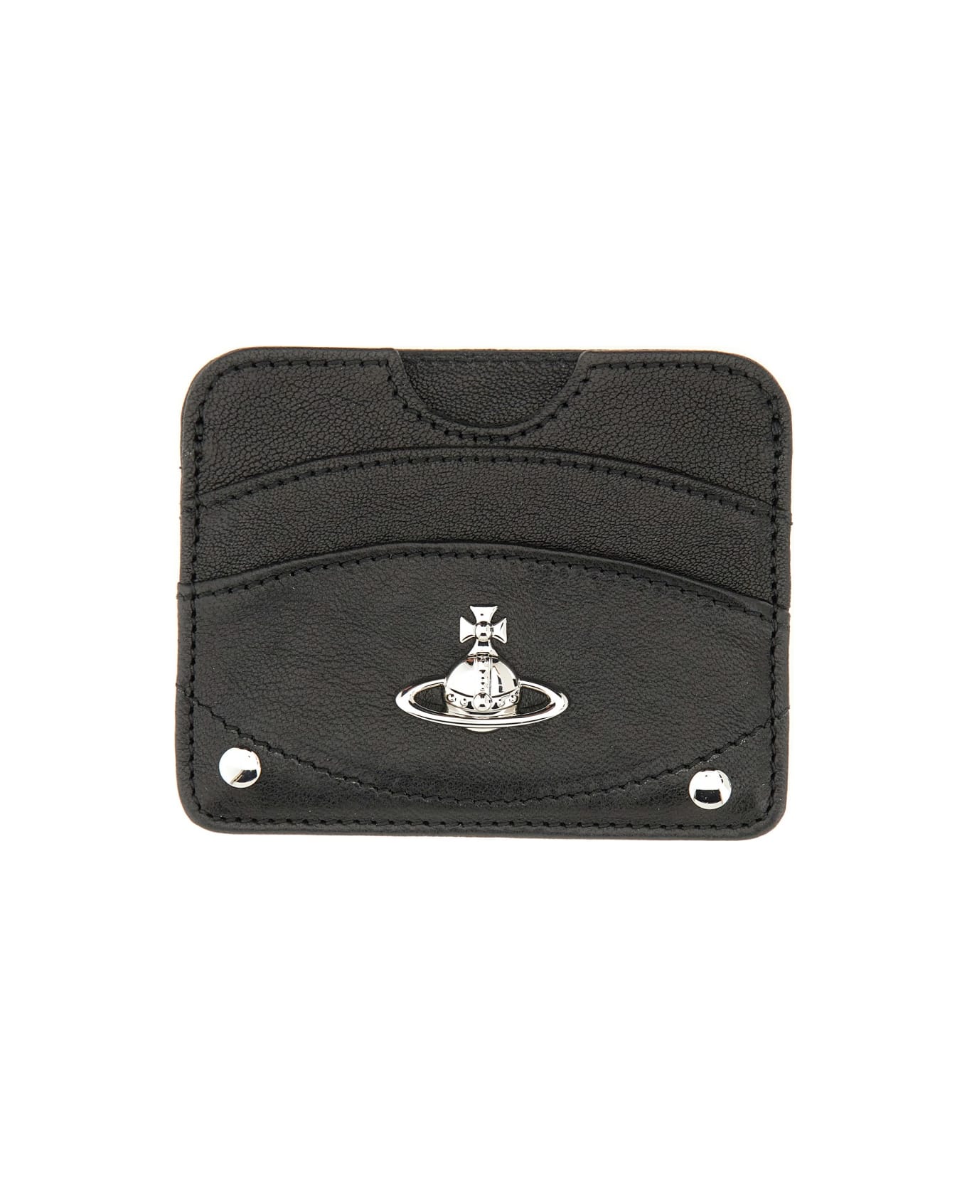 Vivienne Westwood Leather Card Holder - BLACK