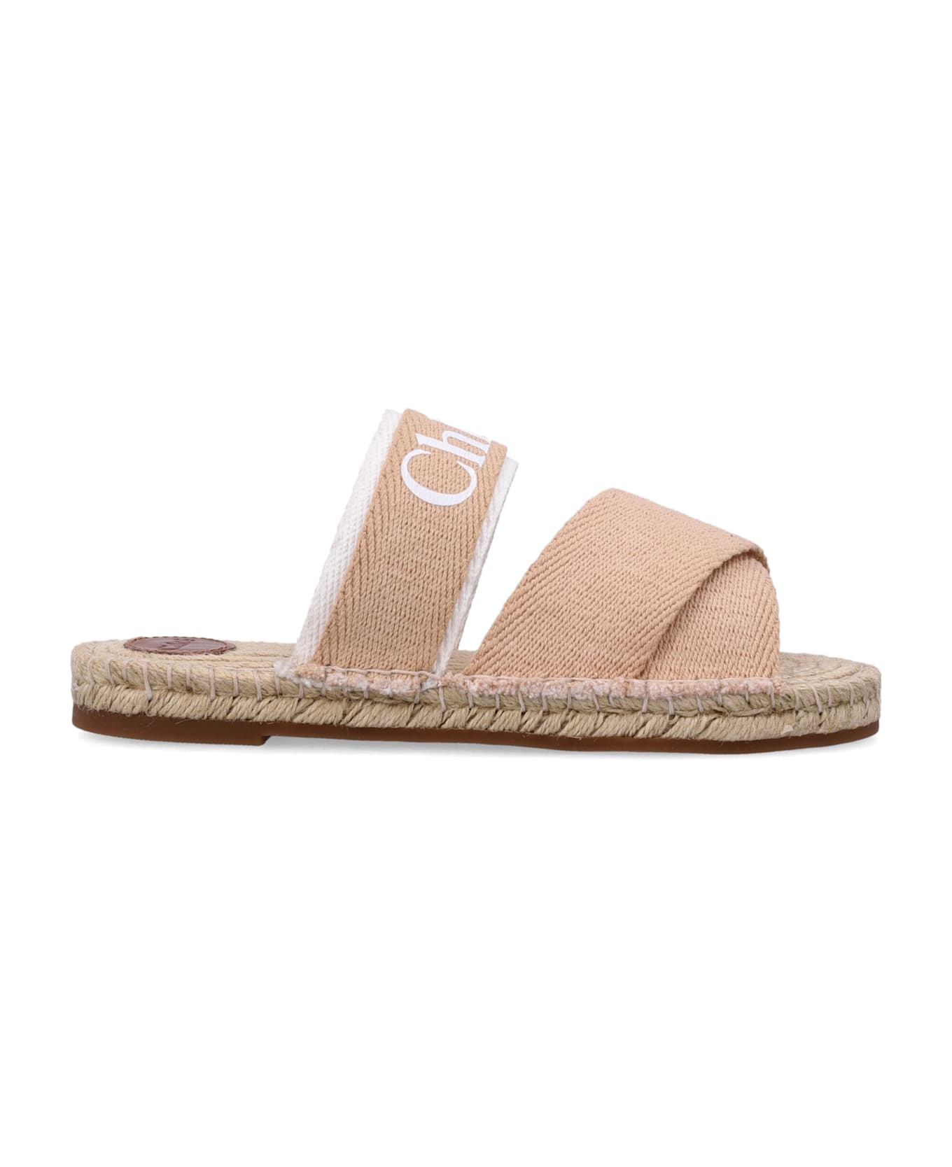 Chloé Kid - Logo Print Slides - STONE