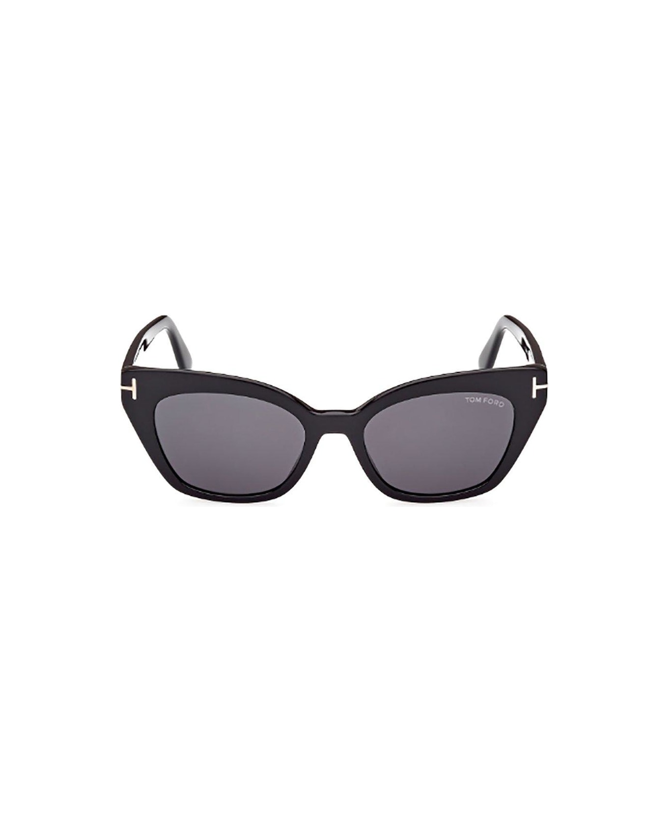 Tom Ford Eyewear Cat-eye Sunglasses - 5201A - nero lucido / fumo