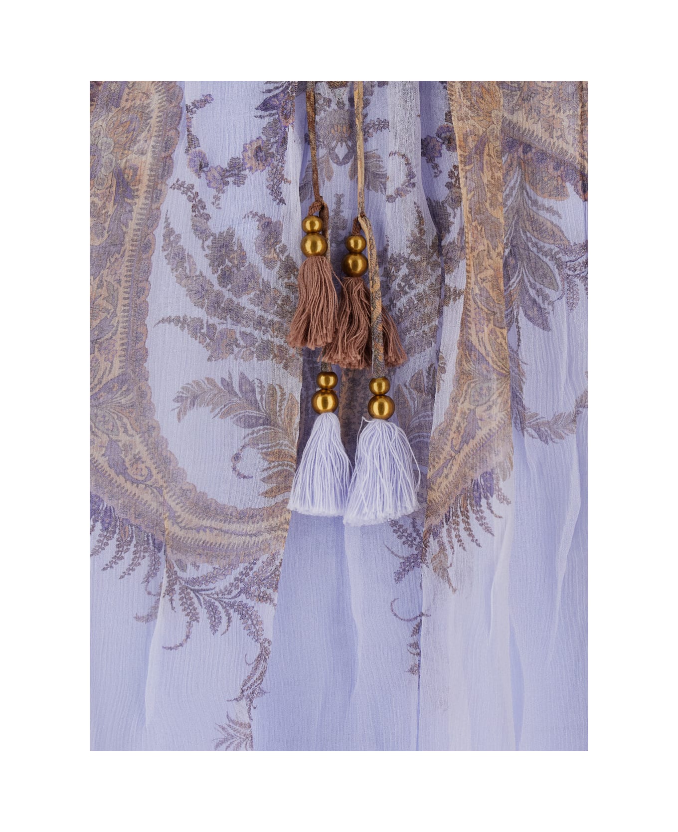 Zimmermann Printed Crepe Hypnotic Blouse - LILACPAISLEY