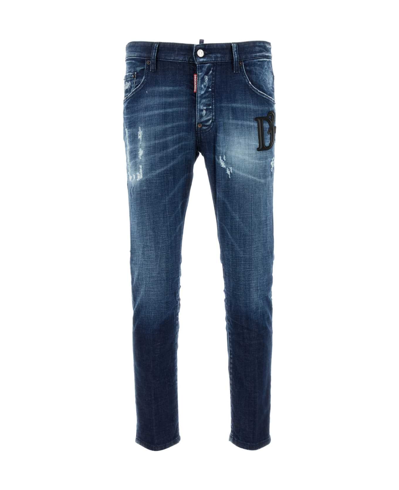 Dsquared2 Stretch Denim Skater Jeans - BLUE