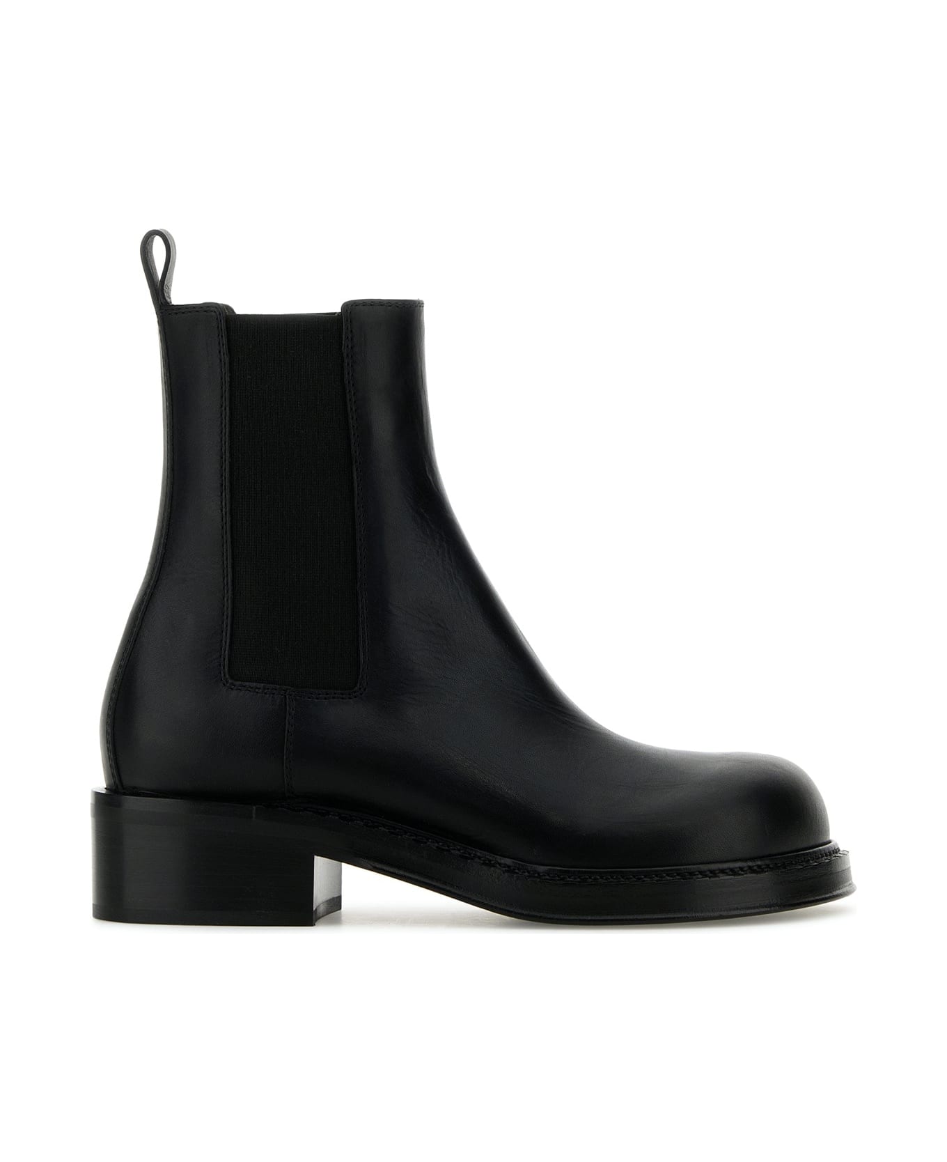 Bottega Veneta Black Leather Cliff Ankle Boots - Black