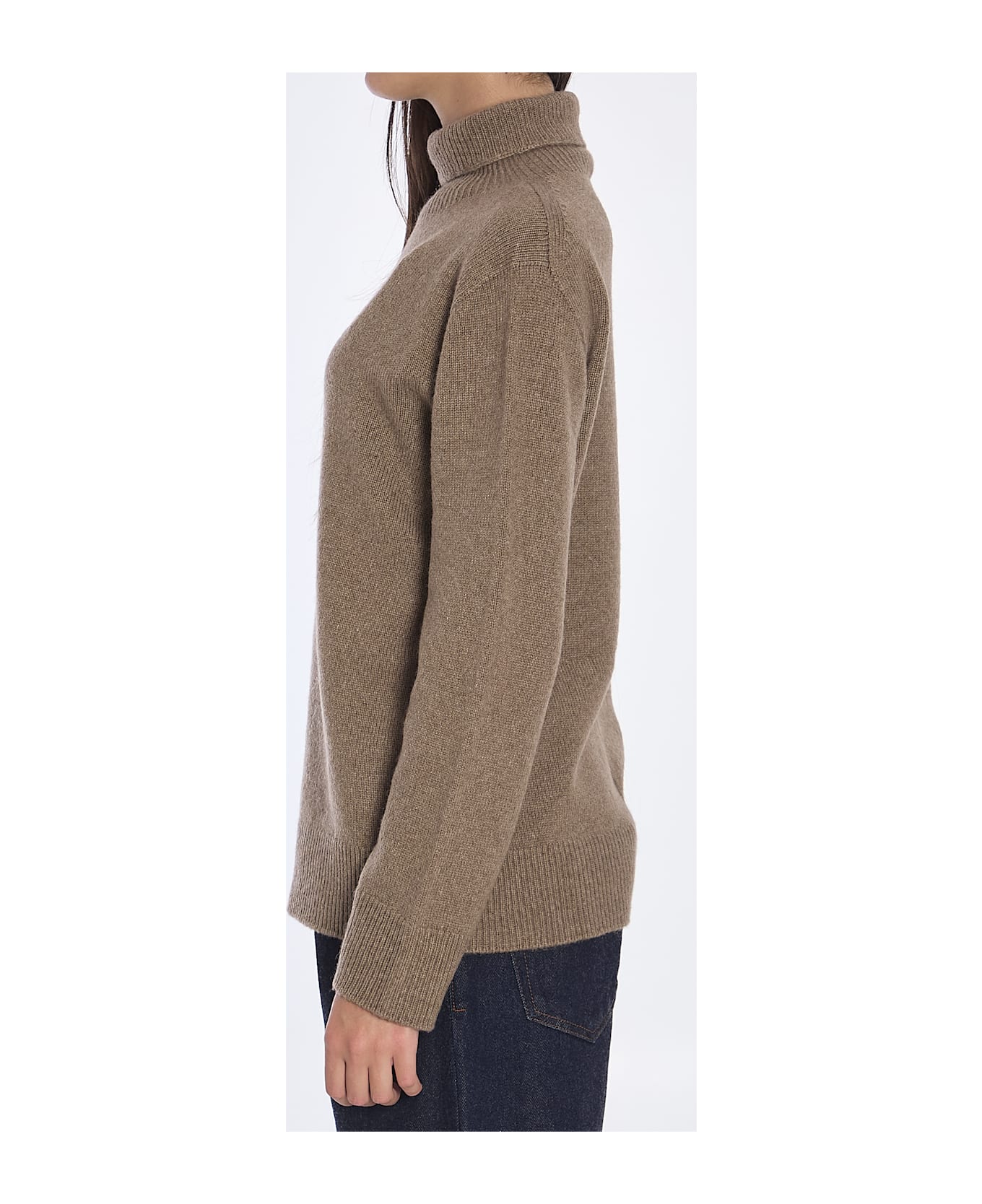 The Row Hepny Turtleneck Sweater - BEIGE