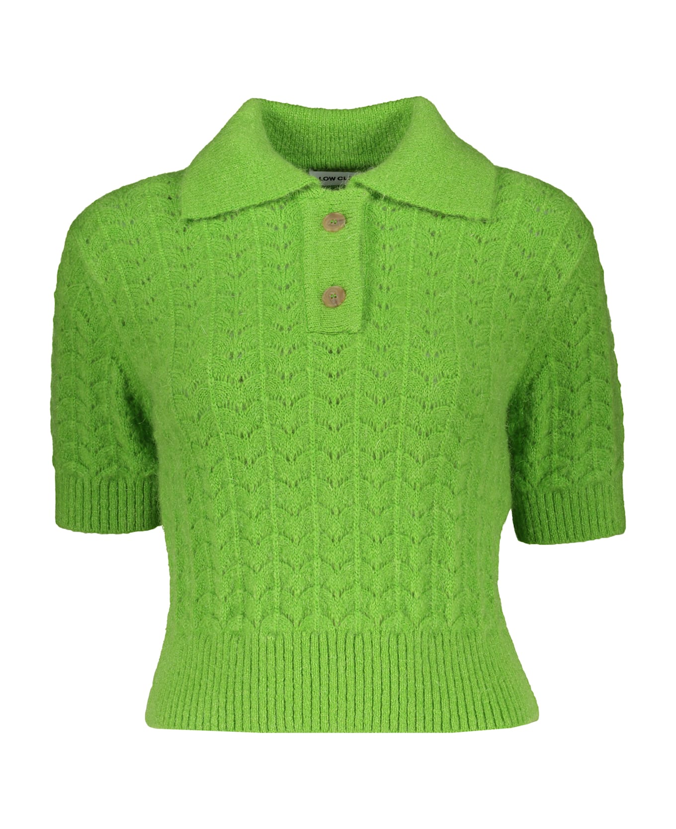 Low Classic Knitted Polo Shirt - green