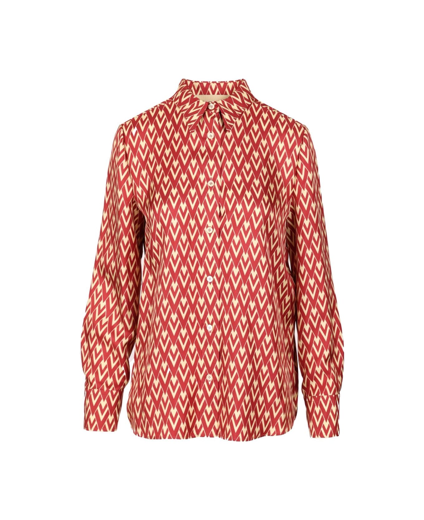 Valentino Toute La V Twill Shirt - Red