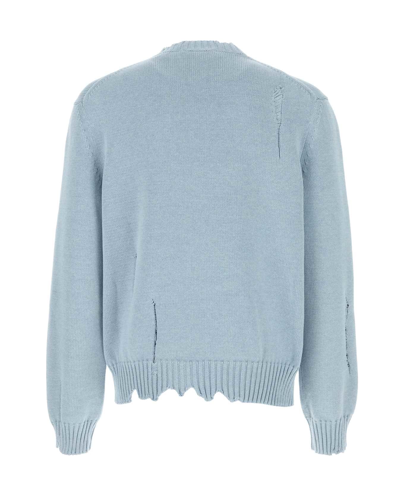 Alexander McQueen Light-blue Cotton Sweater - SHIRTINGBLUE ニットウェア
