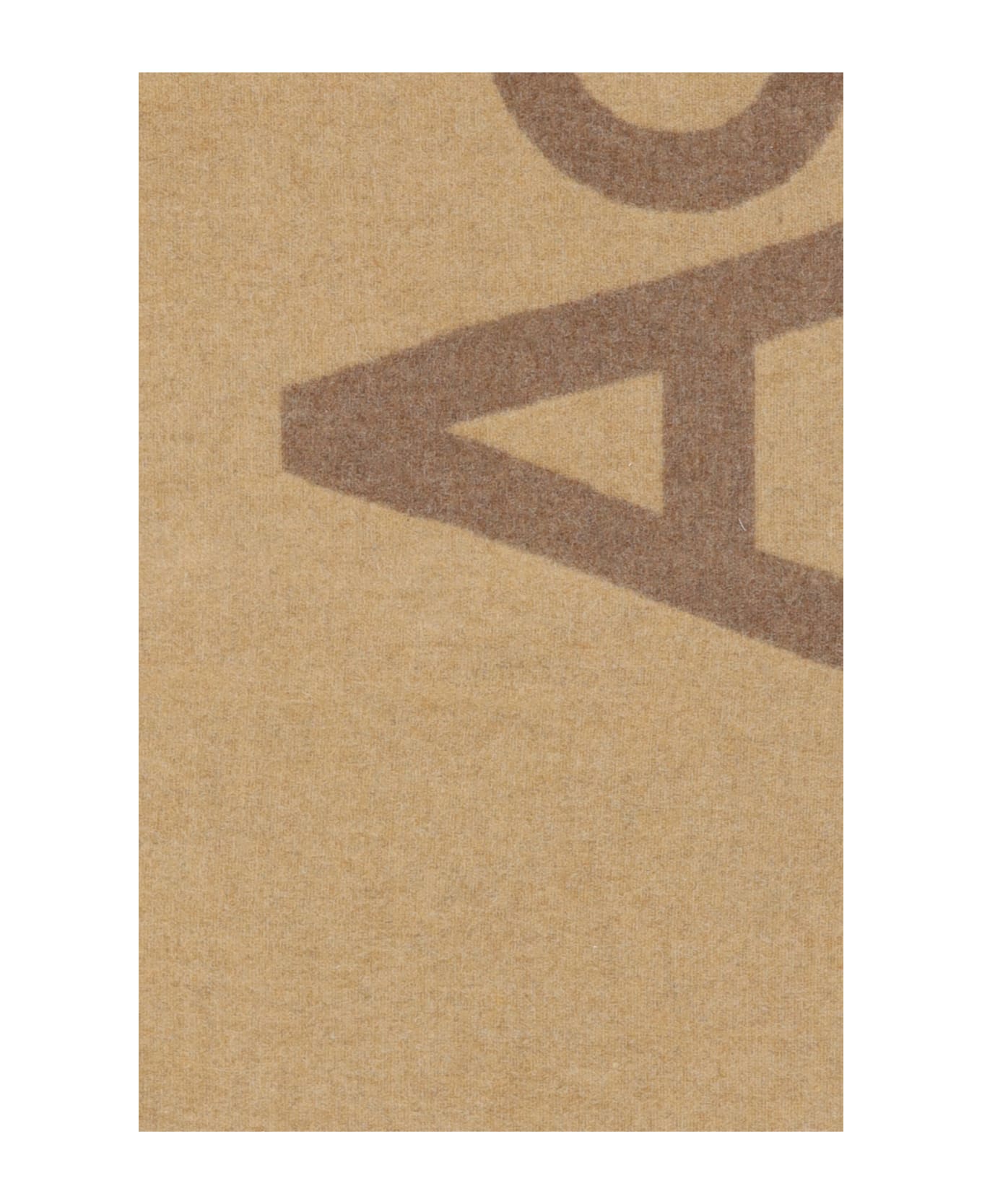Acne Studios Logo Jacquard Frayed-edge Scarf - Camel Brown