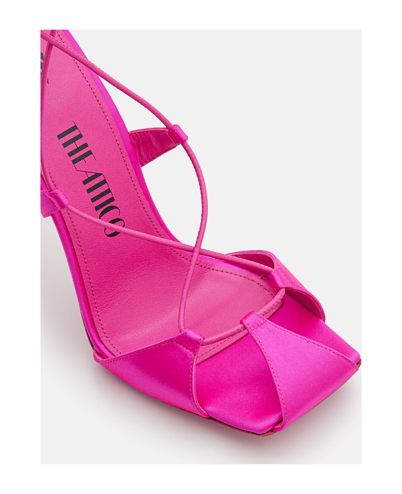 The Attico 105mm Adele Ankle Strap Sandals - Pink