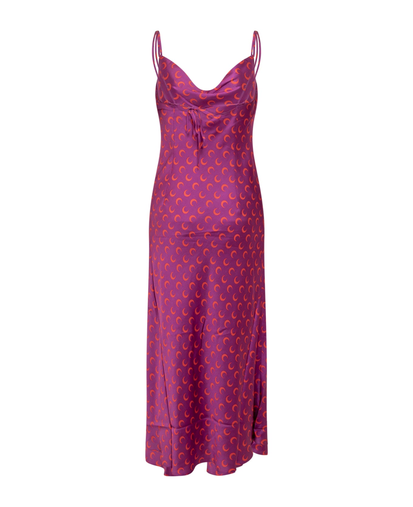 Marine Serre Dress With Moon Logo - Violet