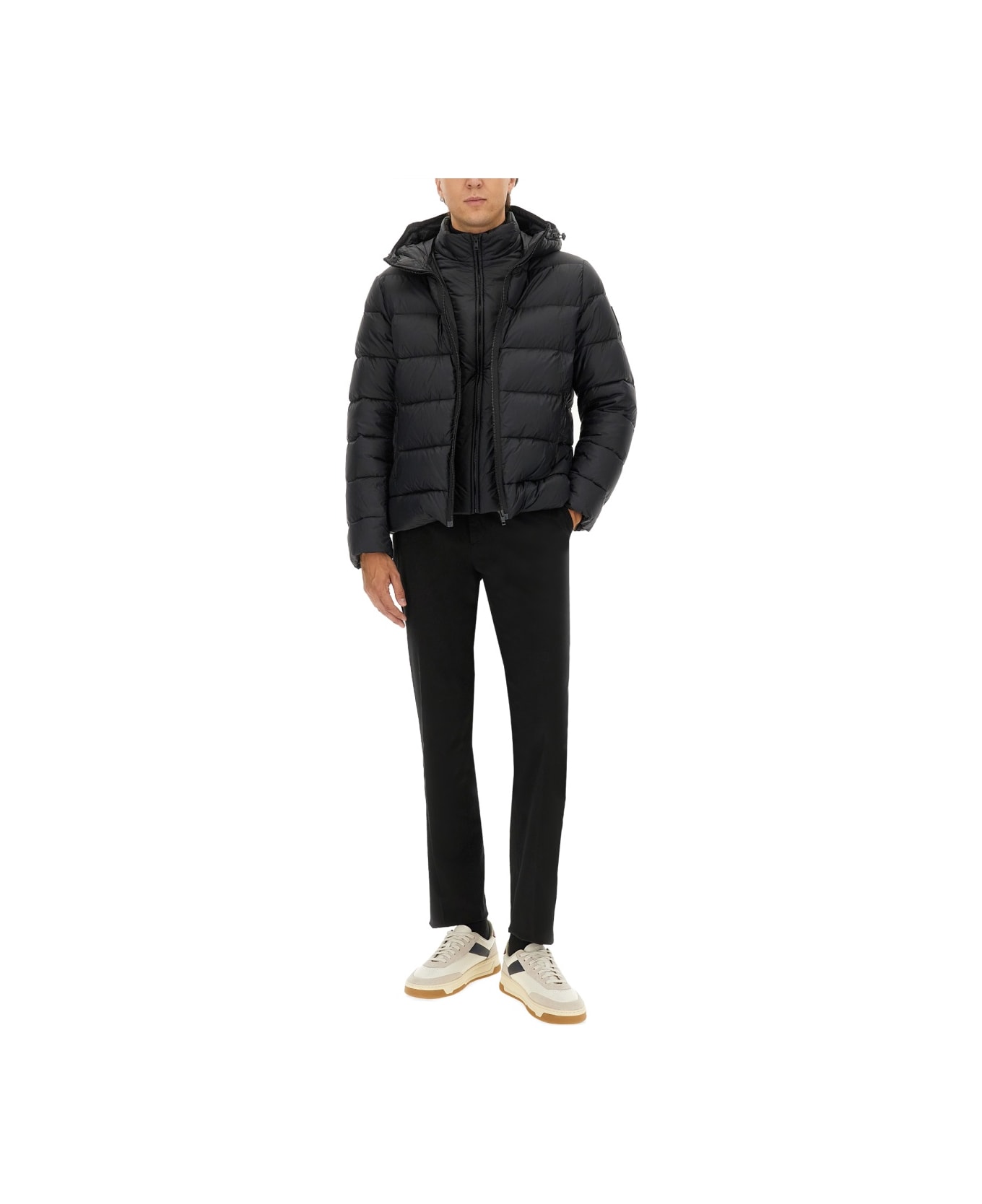 Fay Double Front Down Jacket - BLACK
