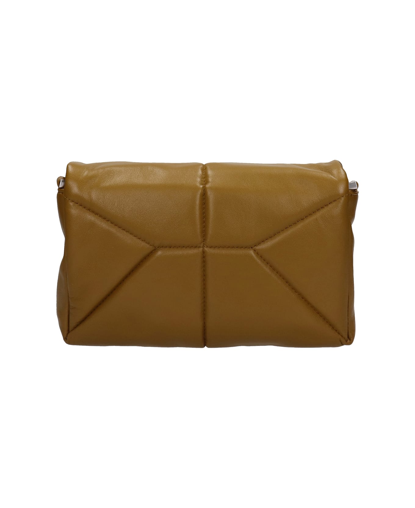Rick Owens Quilted Griffin Clutch In Brown Leather - brown