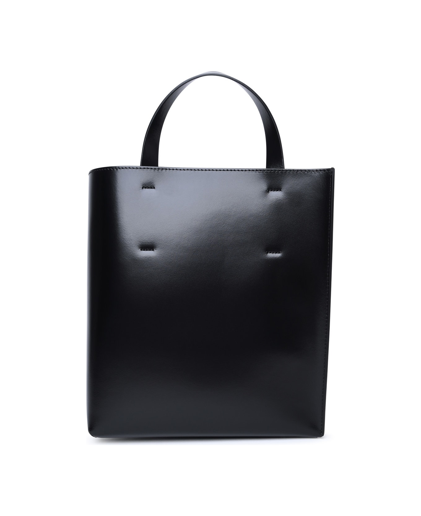 Marni Small 'museo' Black Leather Bag - Black