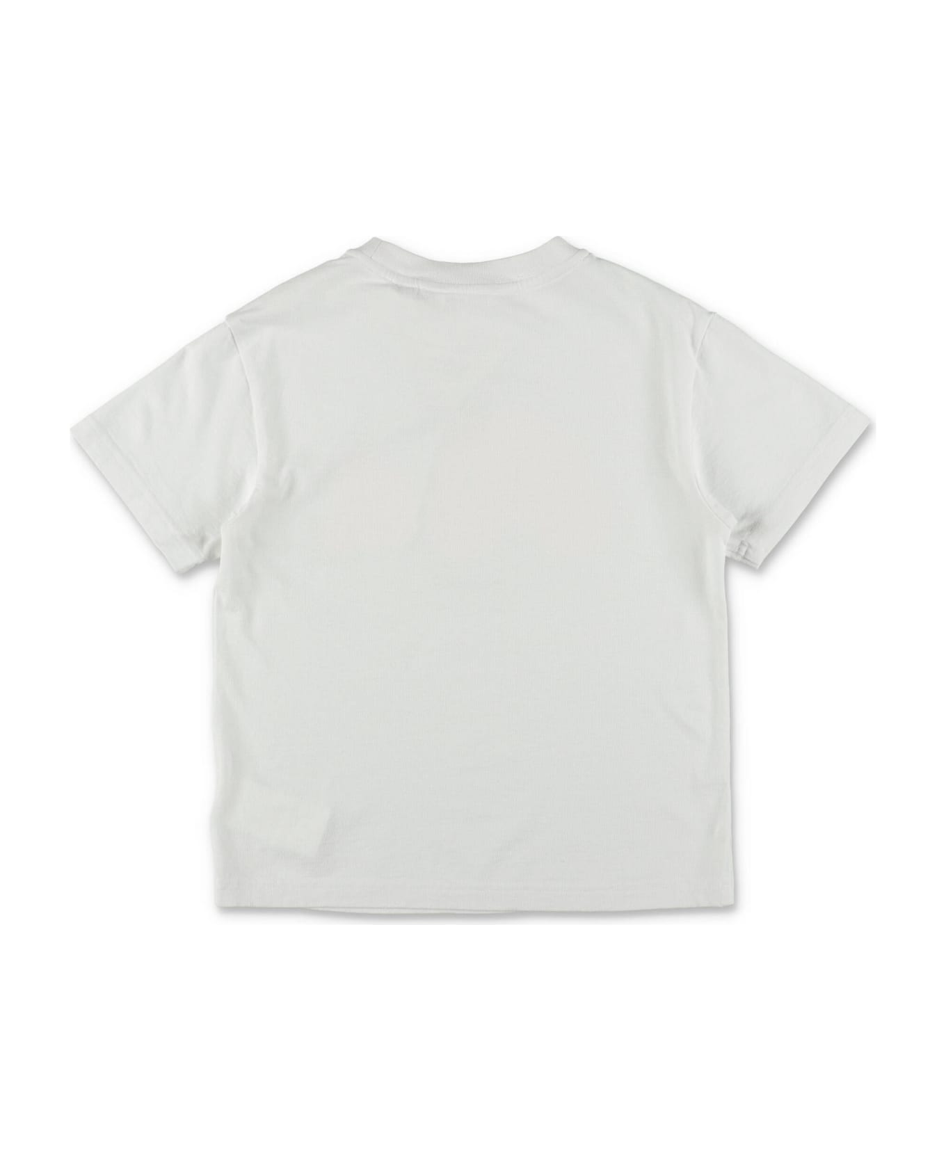 Palm Angels T-shirt Bianca In Jersey Di Cotone Bambino - Bianco Tシャツ＆ポロシャツ
