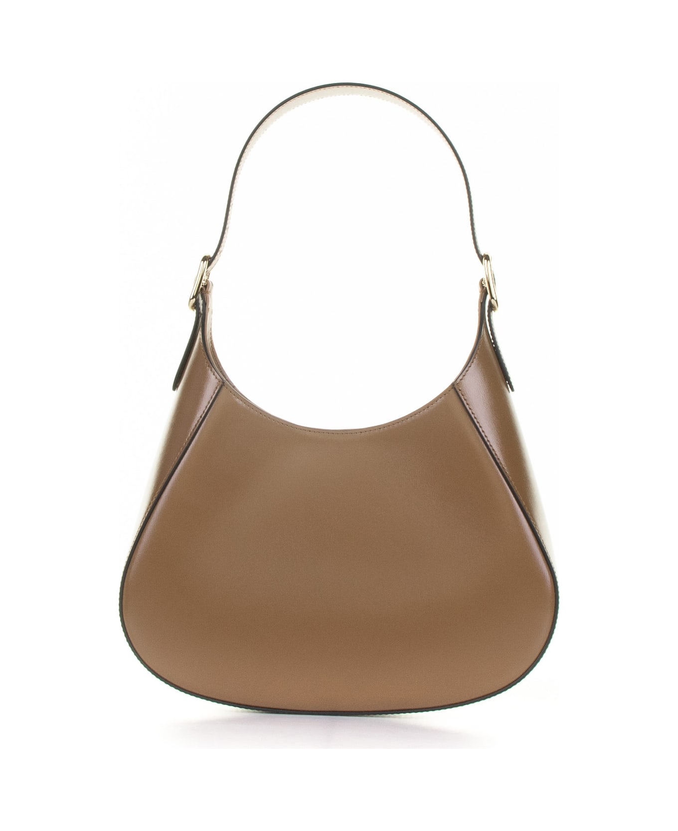 Prada Brown Leather Shoulder Bag - CANNELLA