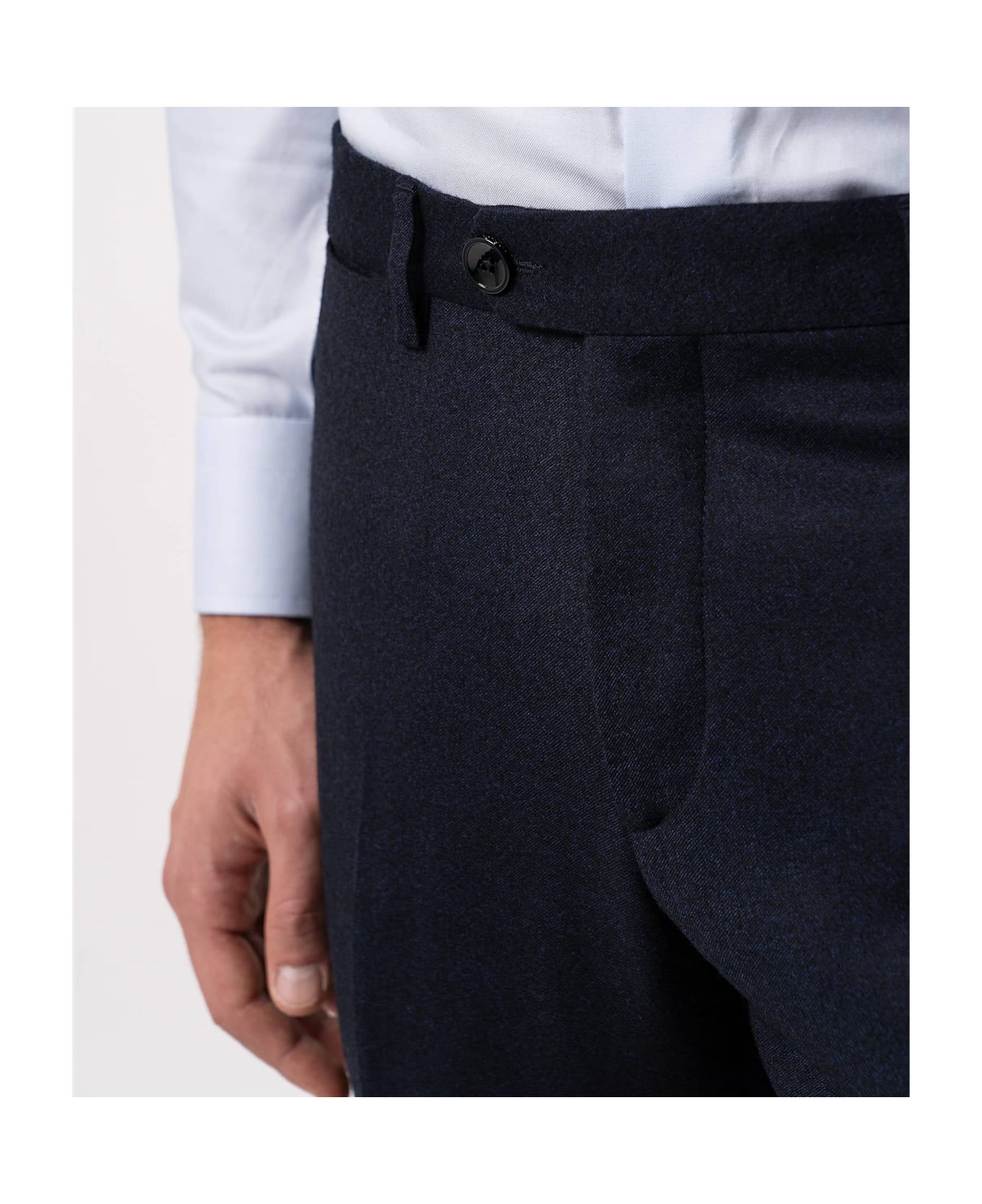 Larusmiani Velvet Trousers Howard Pants - Navy