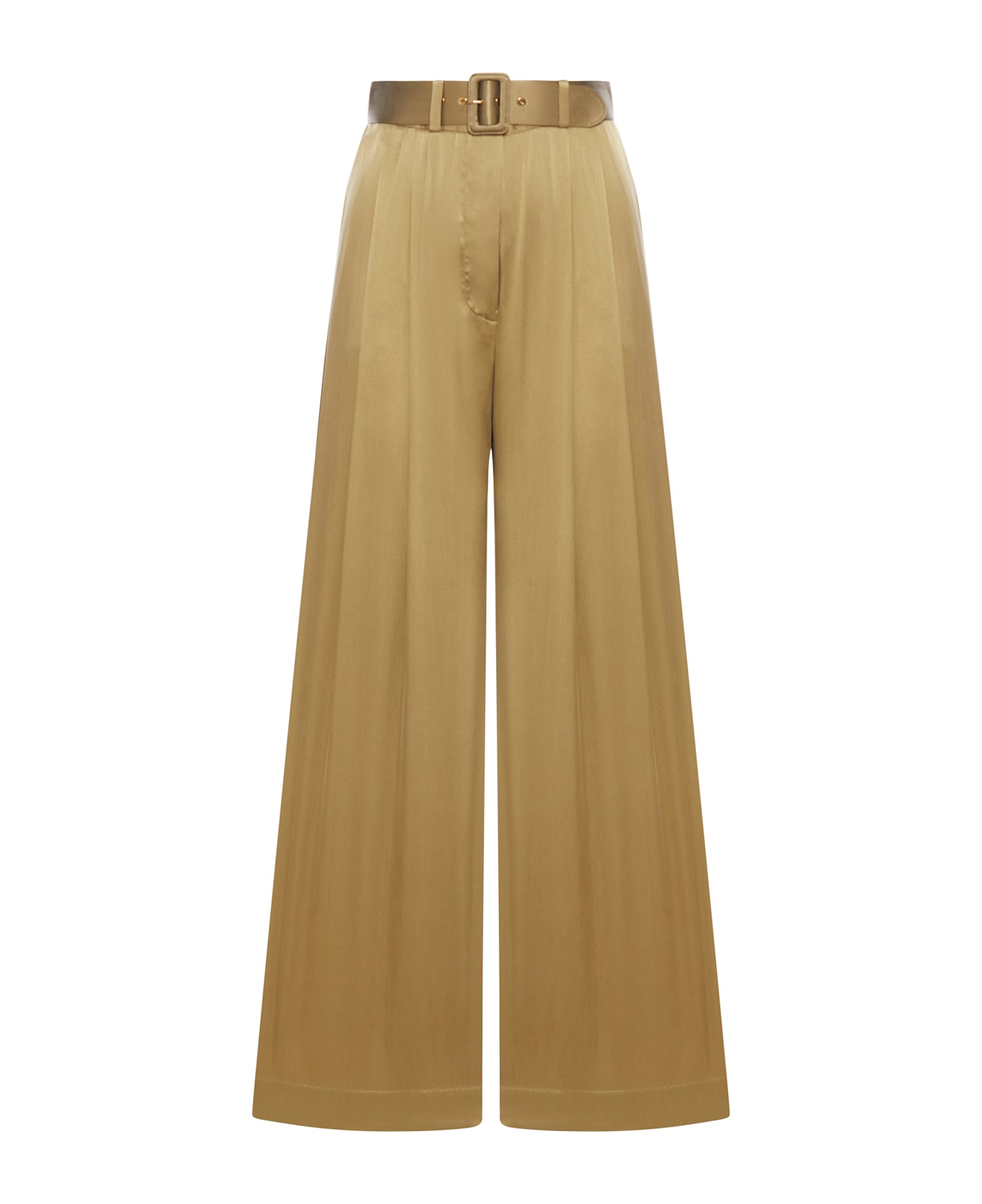 Zimmermann Wide Leg Pants In Seta - Green