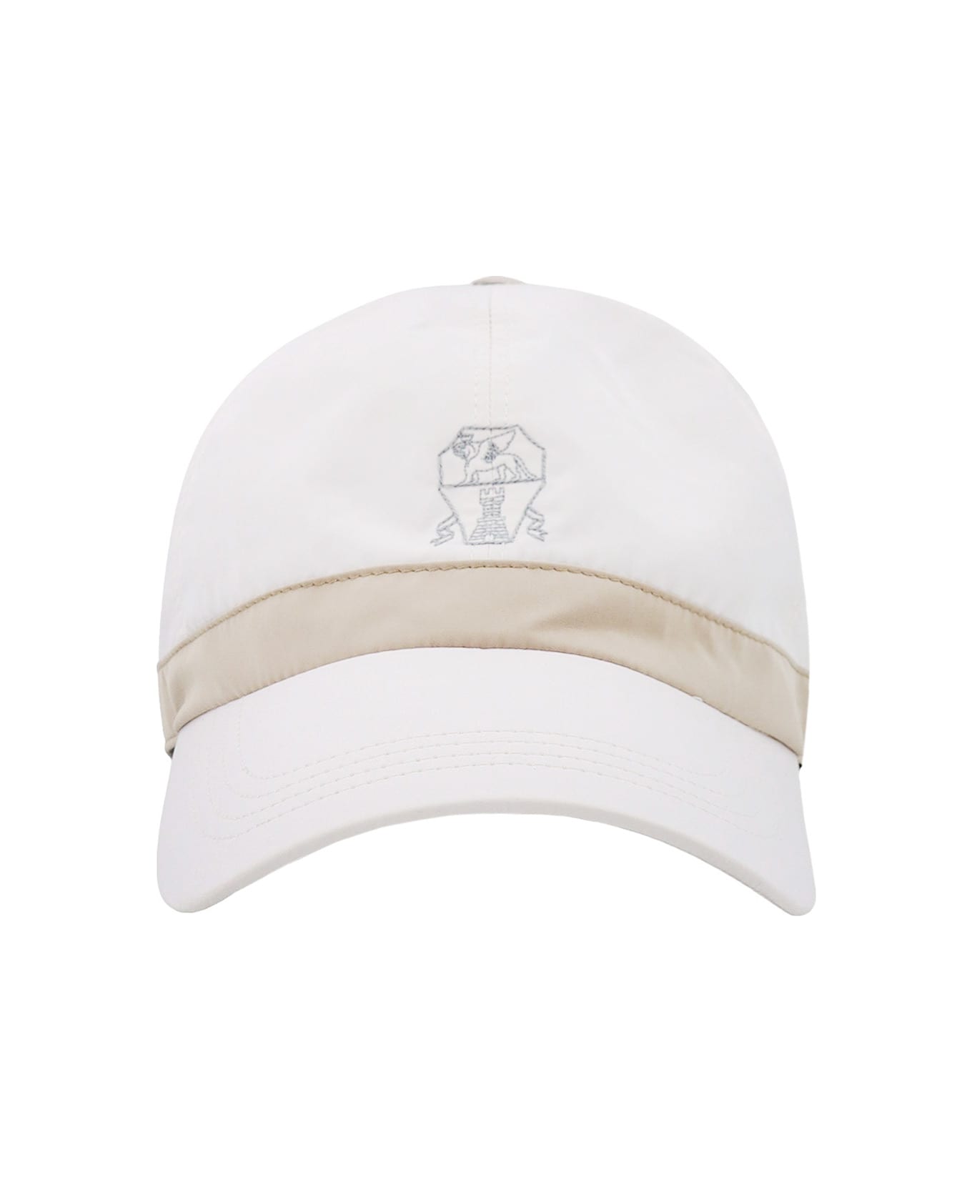 Brunello Cucinelli Logo Embroidered Baseball Cap - White 帽子