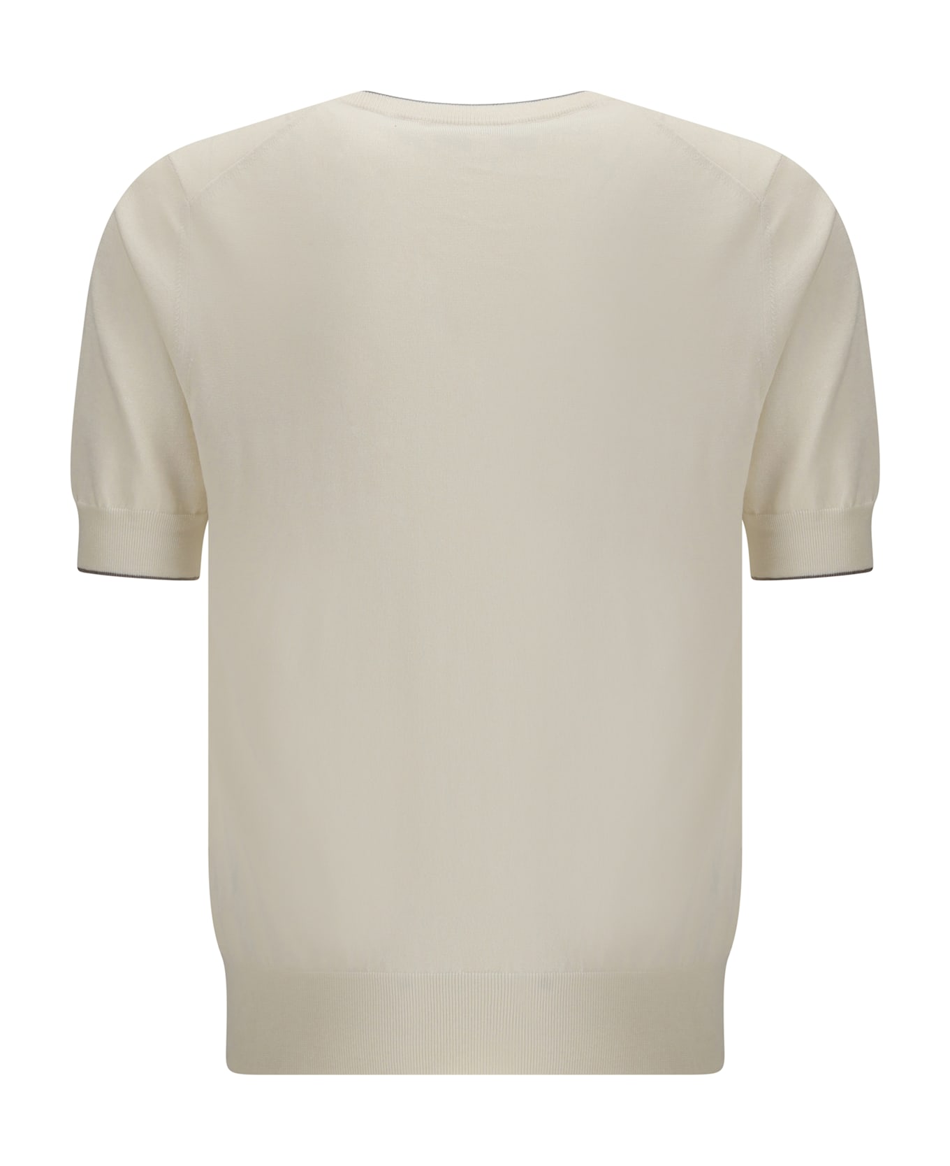 Brunello Cucinelli Cotton T-shirt - English White+corteccia