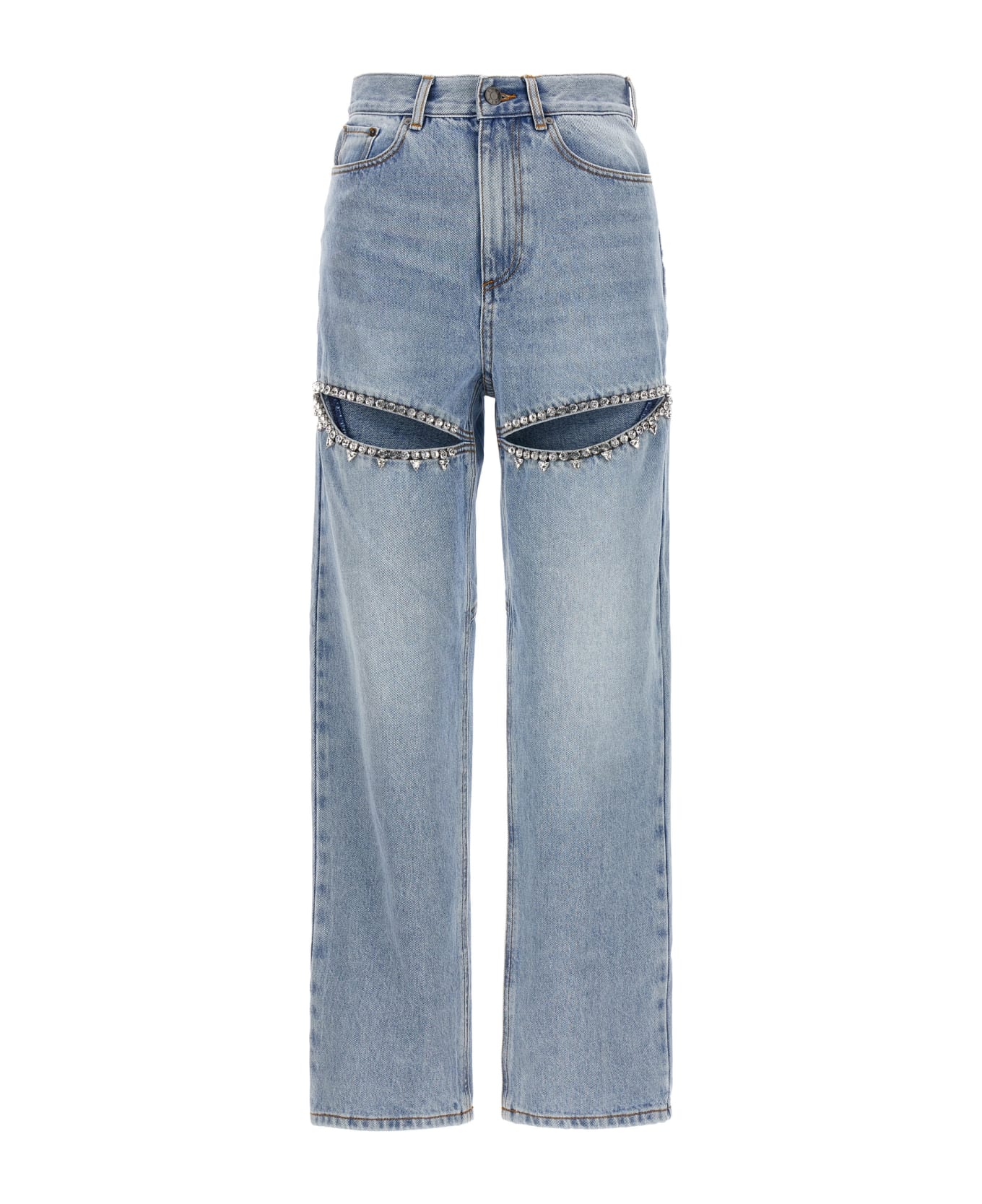 AREA Jeans 'crystal Slit' - Light Blue