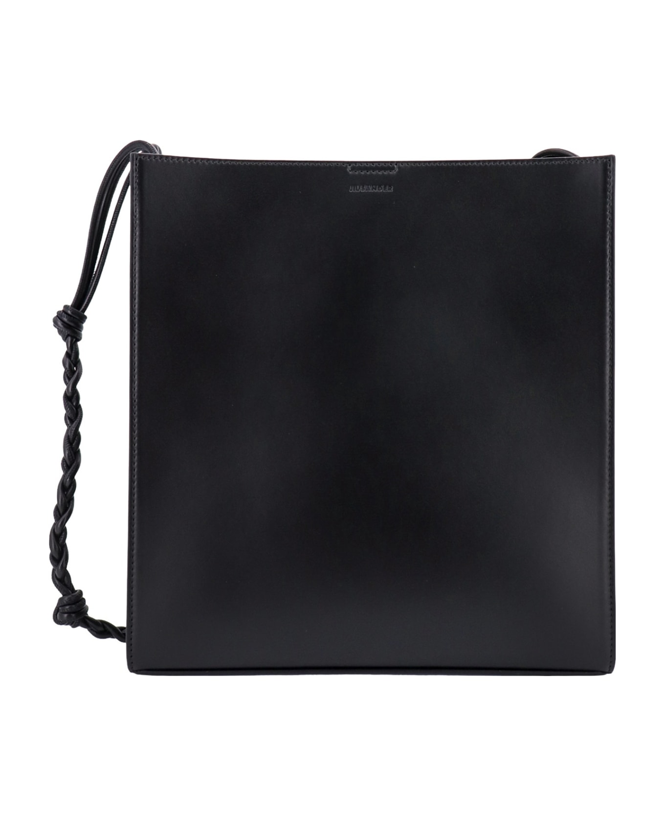 Jil Sander Medium Tangle Bag In Black Leather - 001