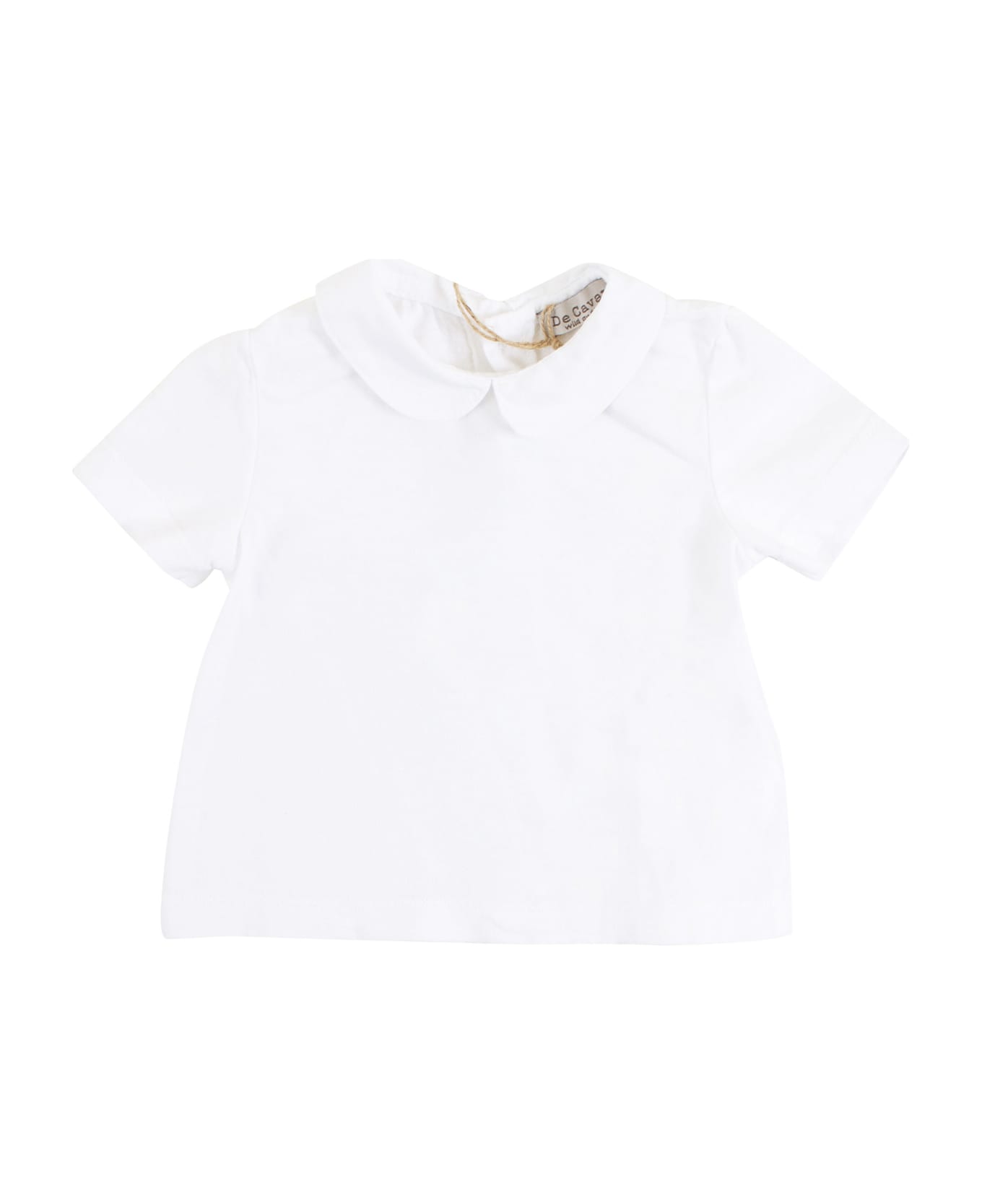 De Cavana Baby T-shirt With Collar - White