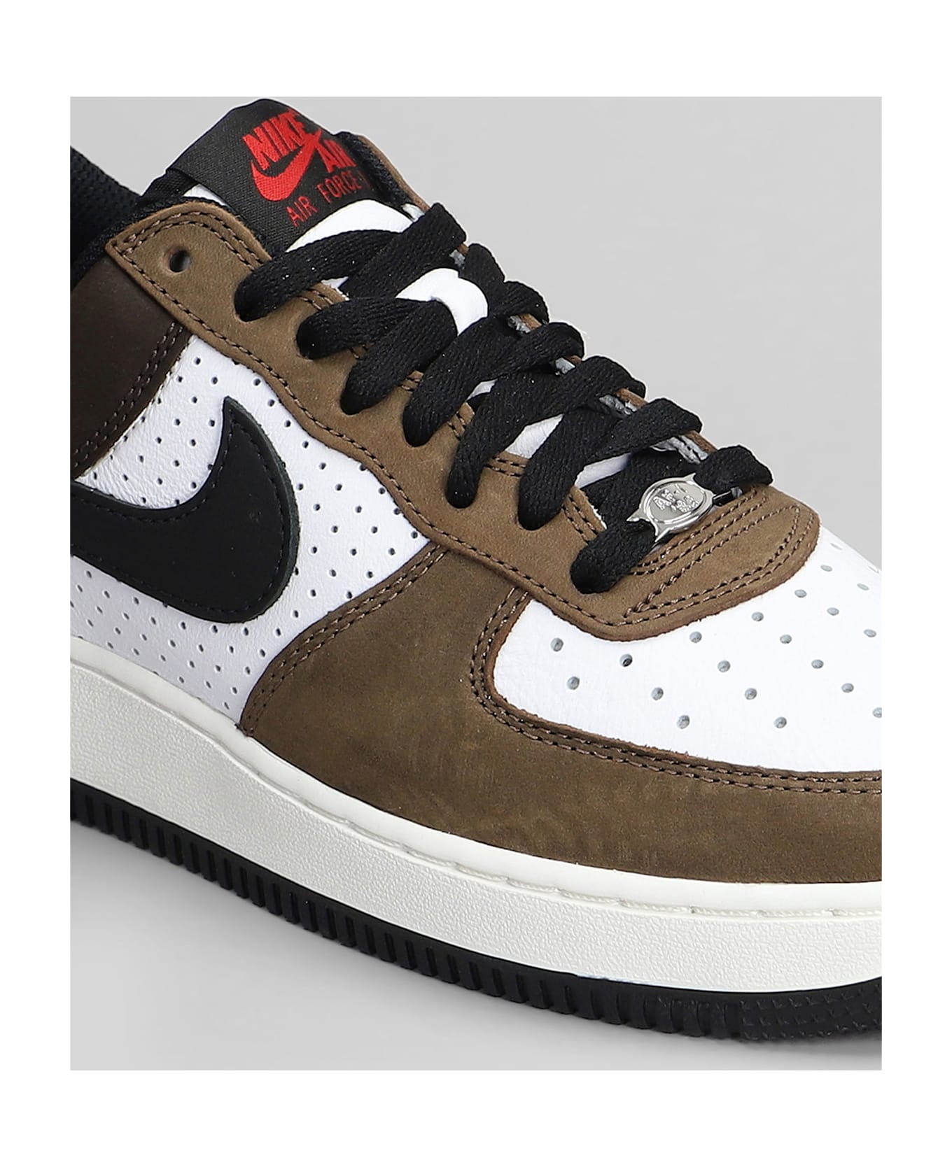Nike Air Force 1 Low Retr Sneakers In White Suede And Leather - white