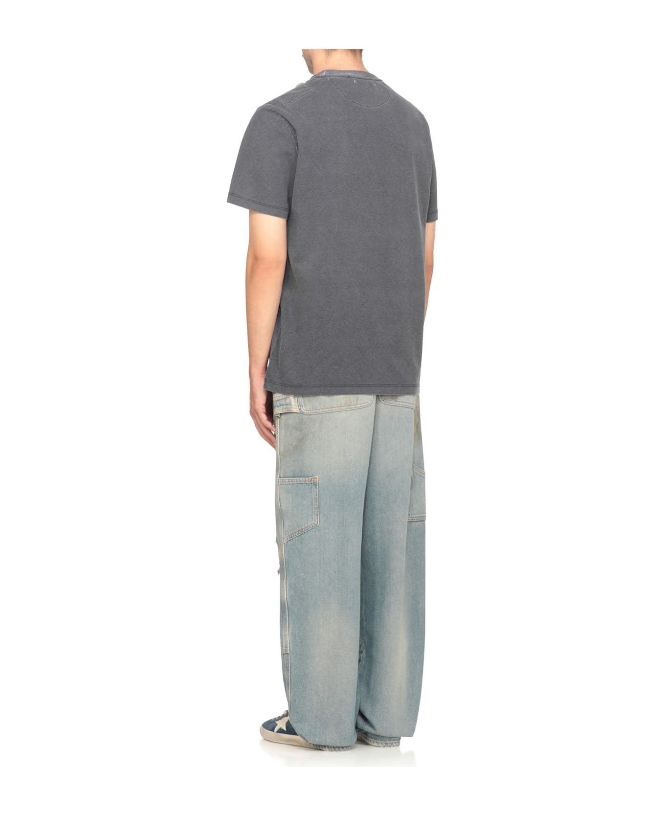 Golden Goose T-shirt With Logo - Blue