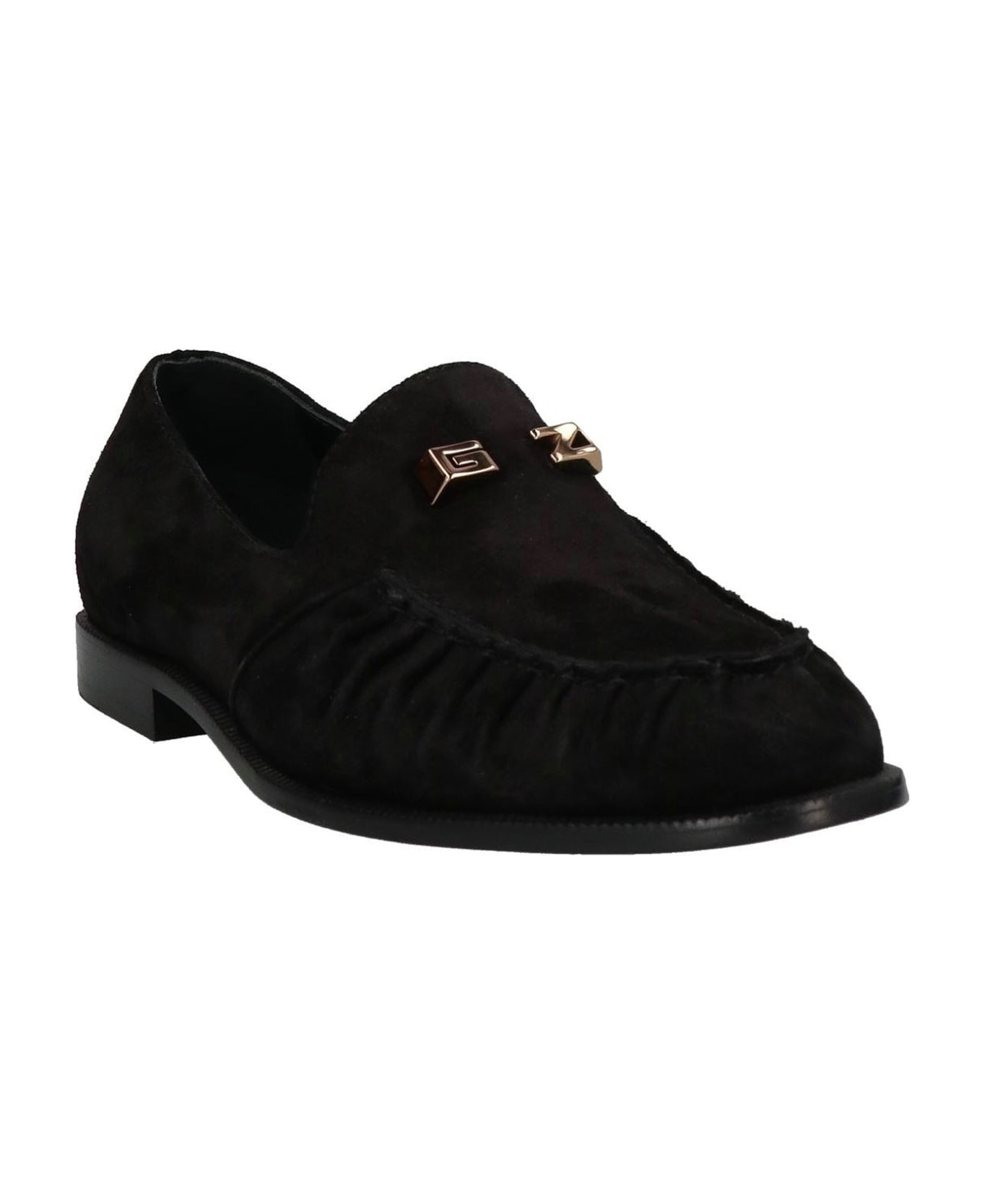 Giuseppe Zanotti Leather Loafers - Black ローファー＆デッキシューズ