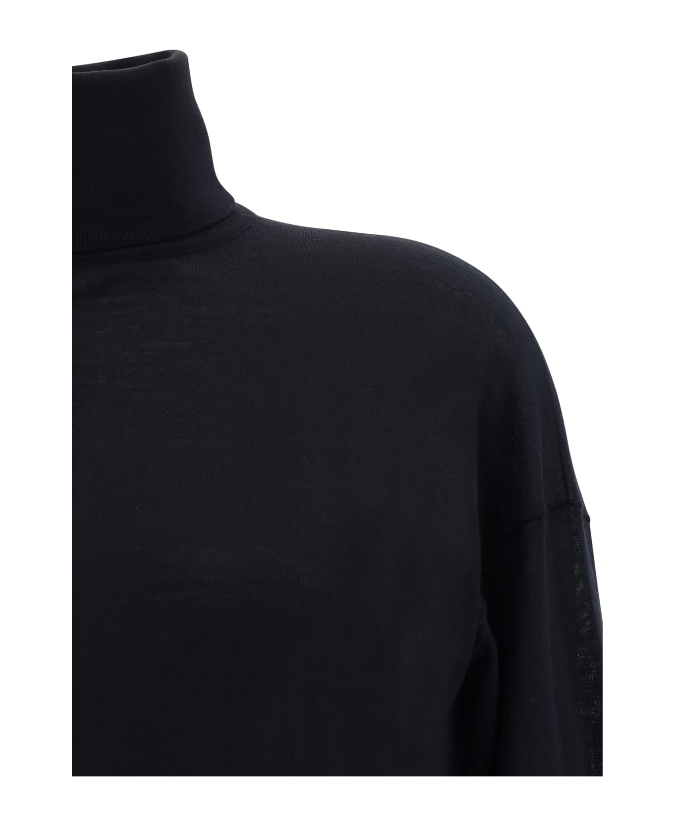Saint Laurent Wool Turtleneck Sweater - Black ニットウェア