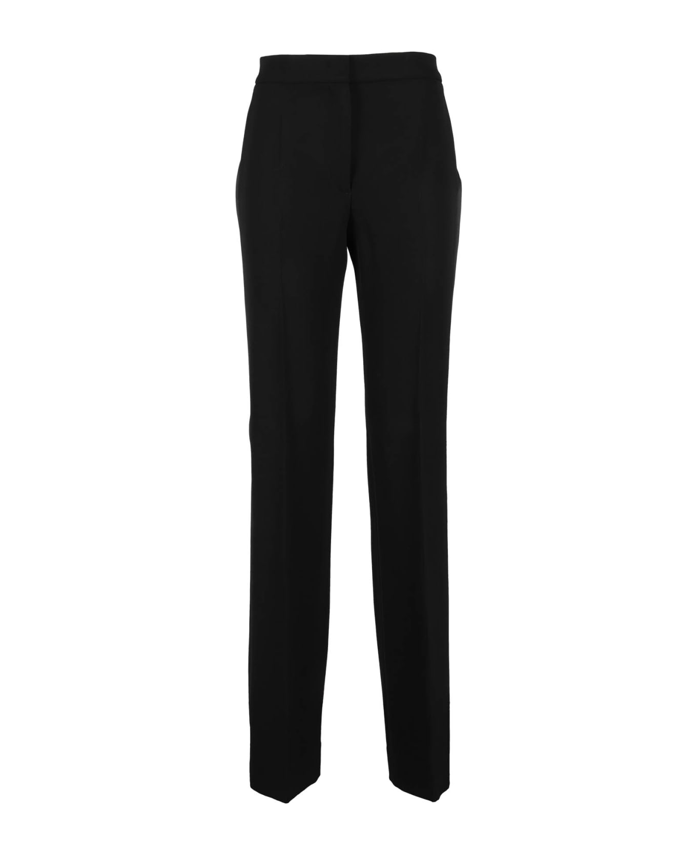 Moschino Wool Pleat-front Trousers - Nero