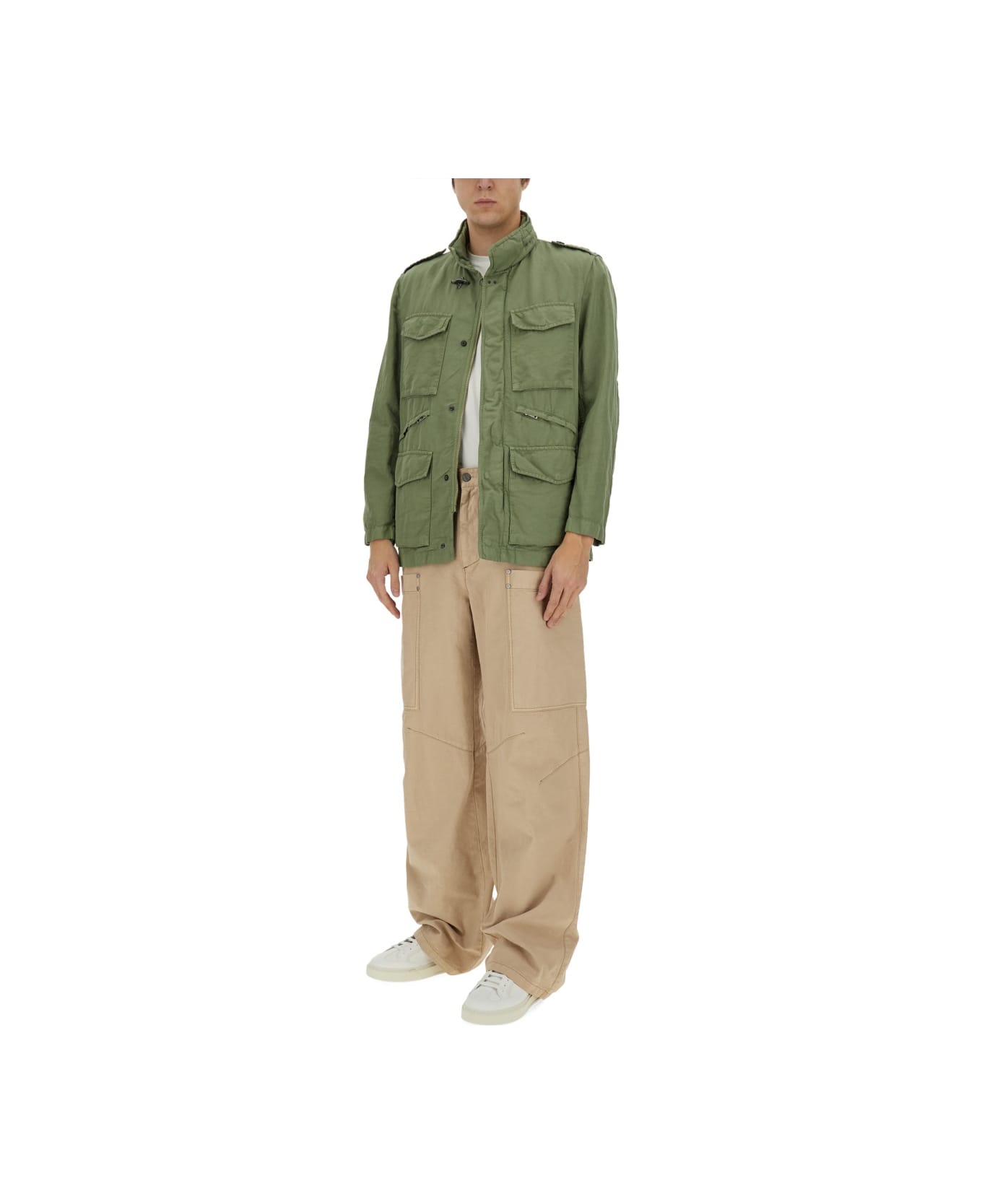 Fay Jacket With Pockets - GREEN
