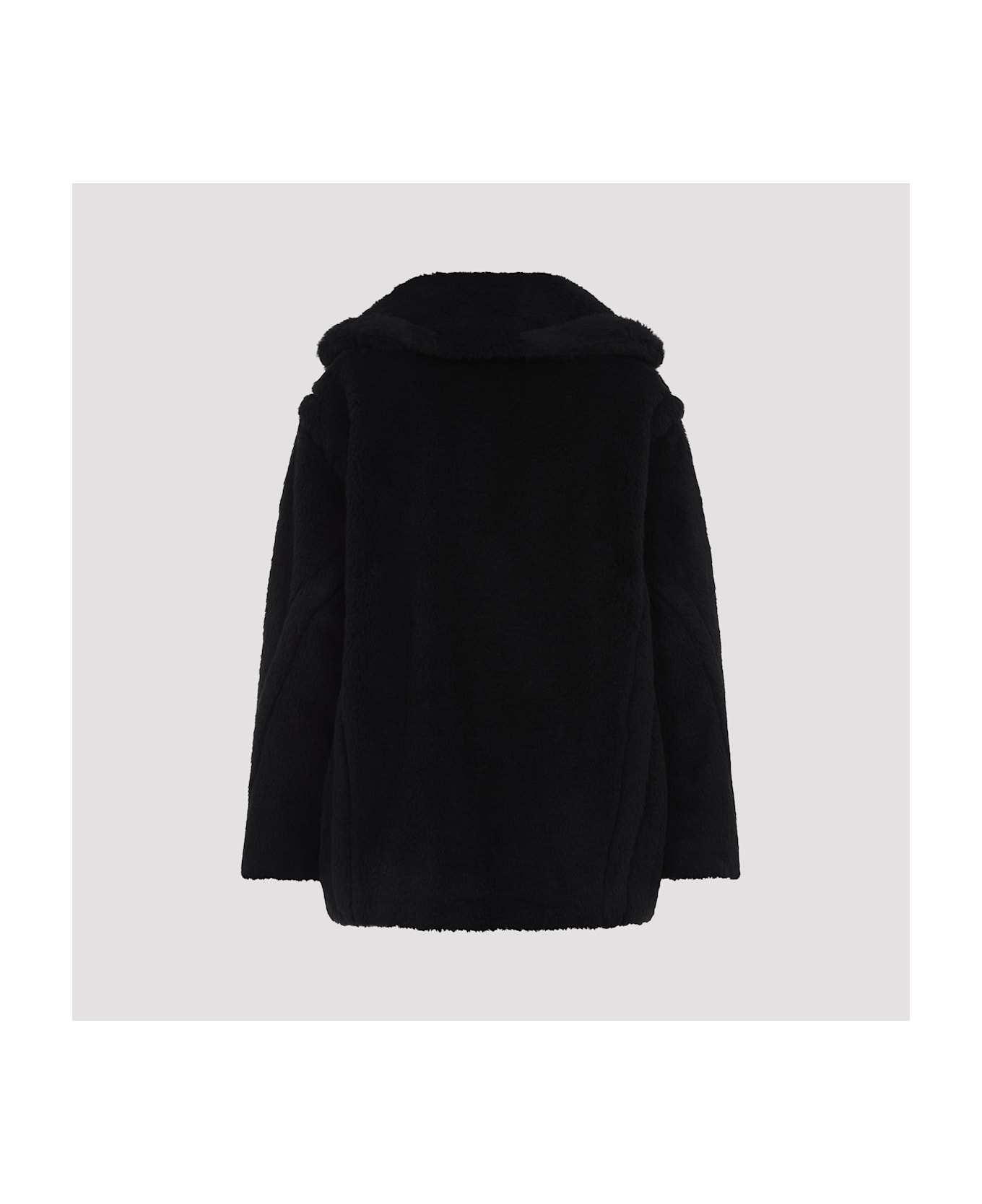 Max Mara Fuxia Teddy Short Coat - Black