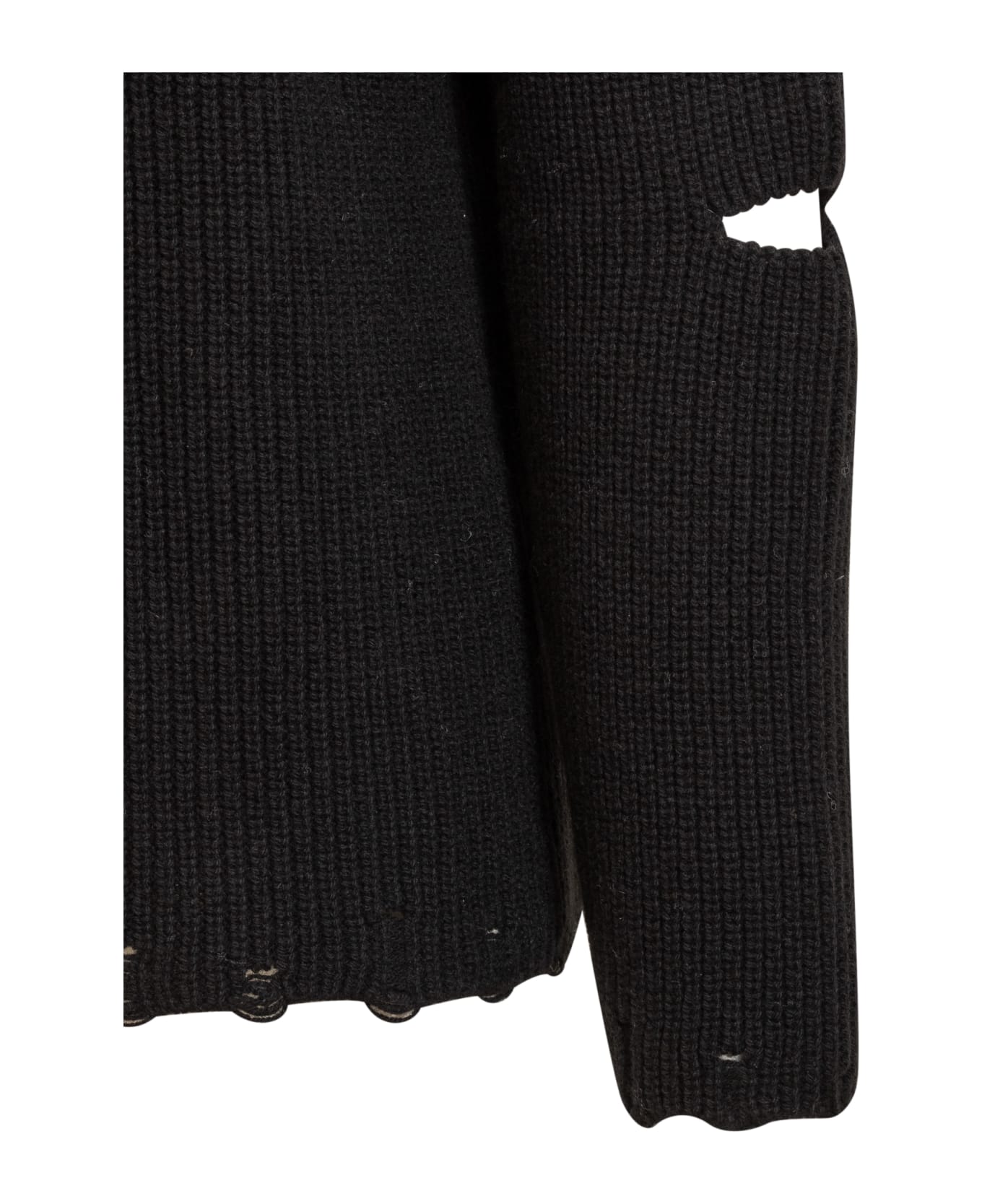 A Paper Kid Crewneck Sweater - Nero/black
