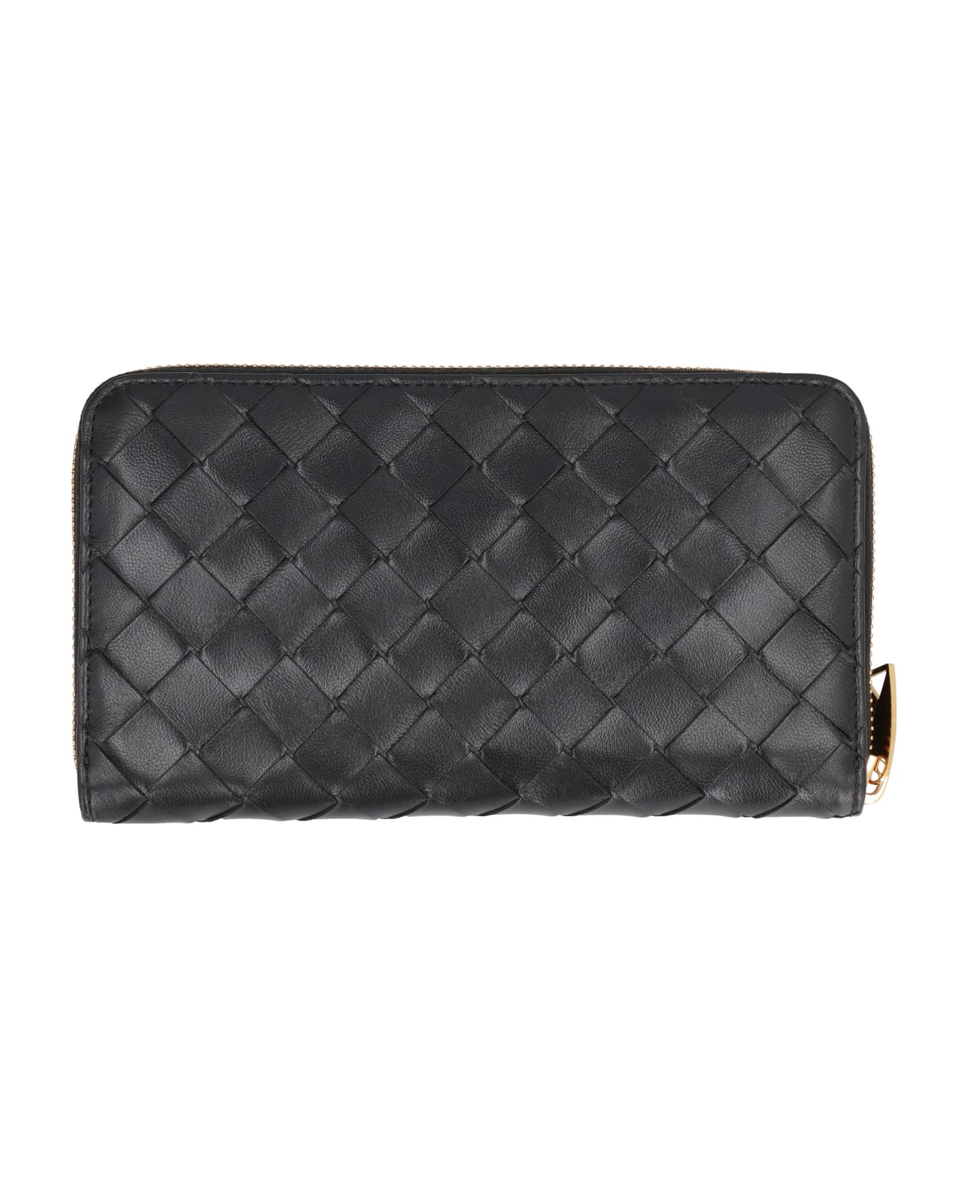 Bottega Veneta Leather Zip-around Wallet - black 財布
