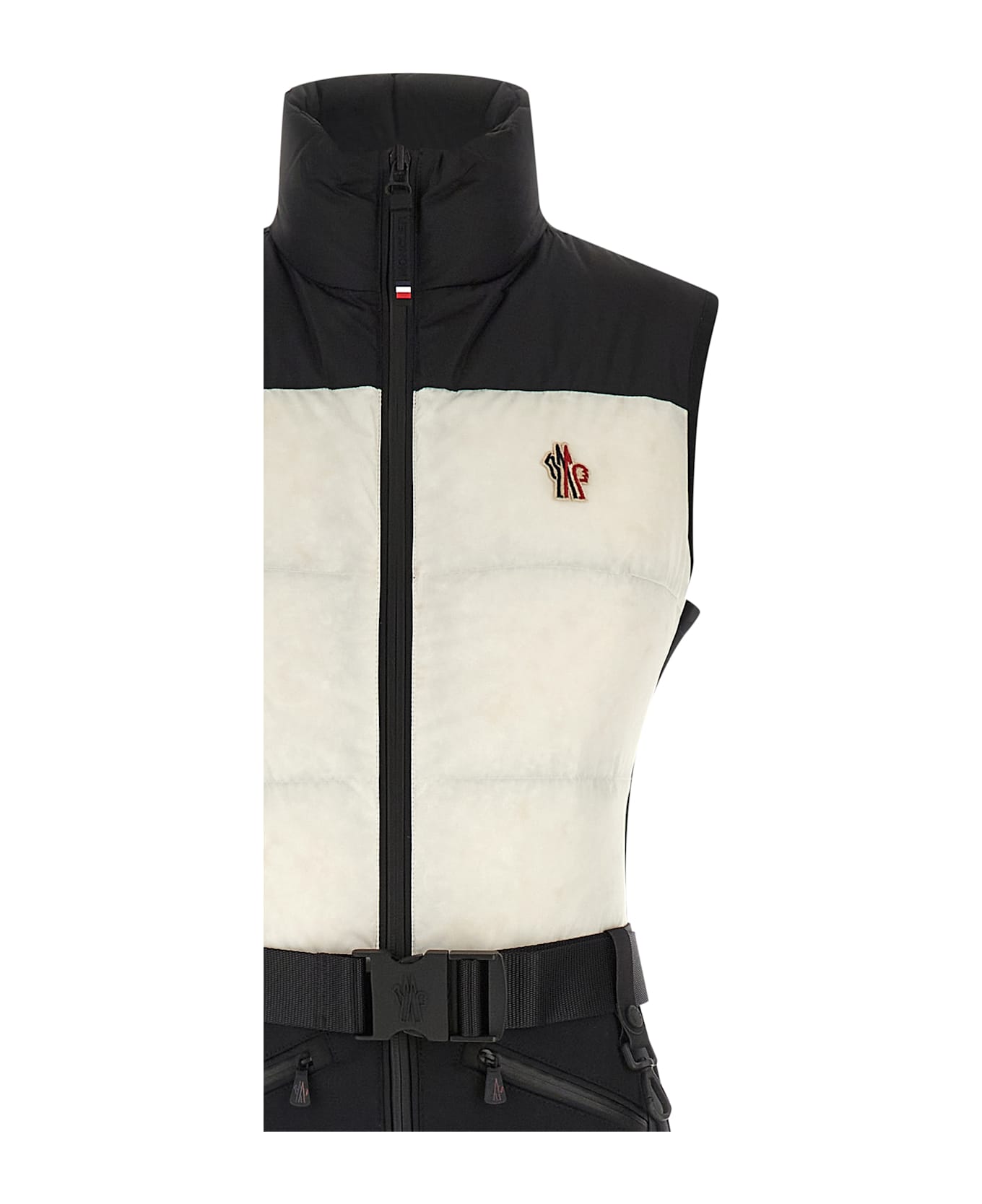 Moncler Grenoble Sleeveless Ski Suit - White/Black