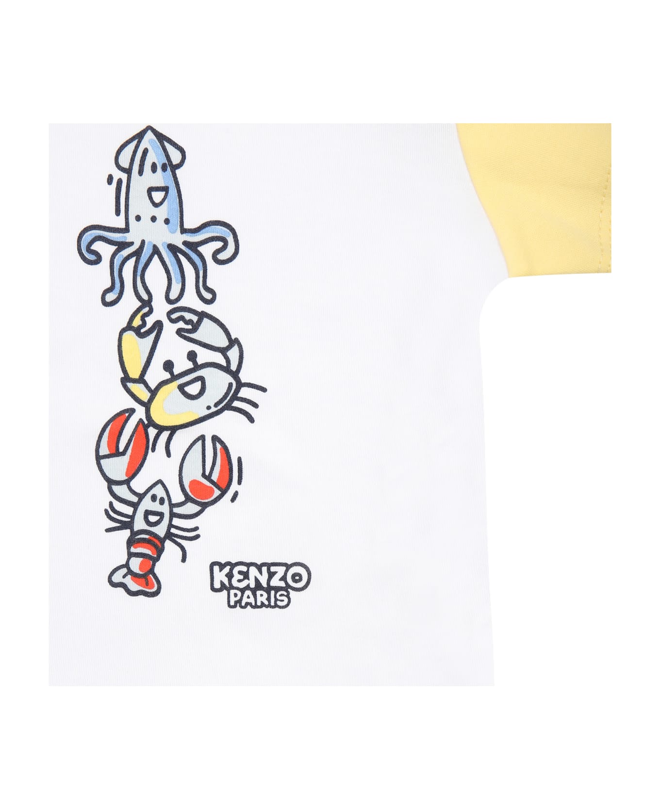 Kenzo Kids Sporty Suit For Baby Boy With Printing And Logo - Multicolor