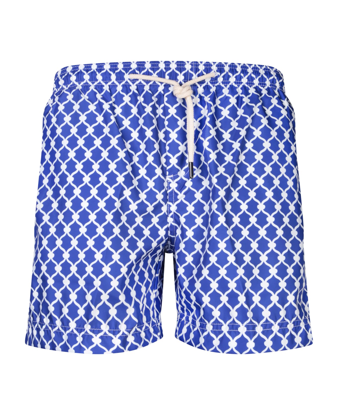 Peninsula Swimwear Patterned Blue/white Boxer Swim Shorts - White 水着