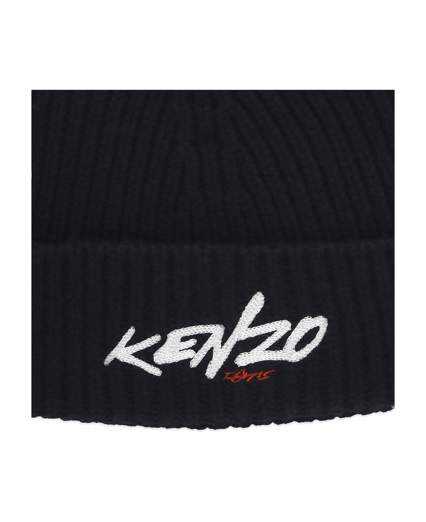 Kenzo Wool And Cotton Beanie - Black