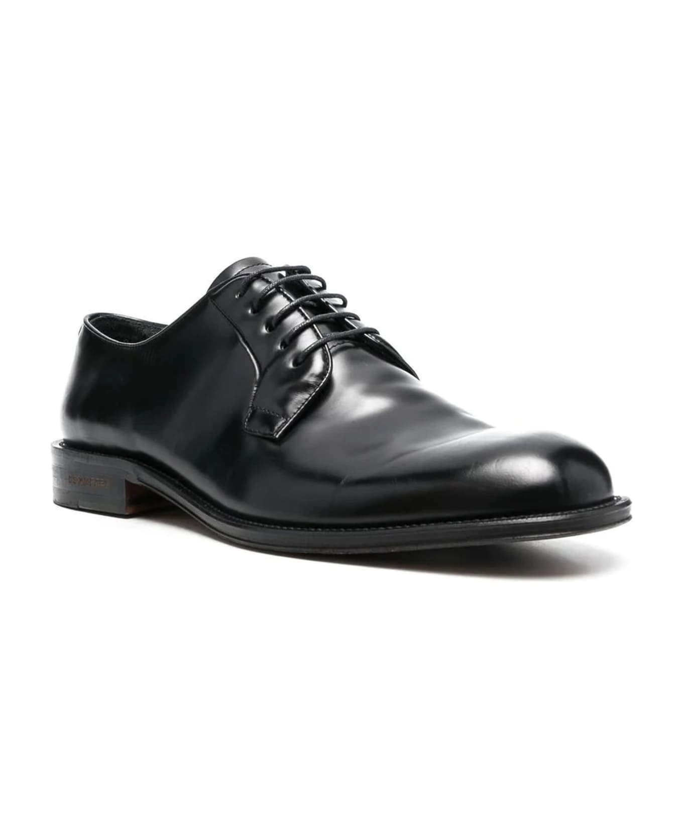 Dsquared2 Black Calf Leather Lace-up Shoes - Nero