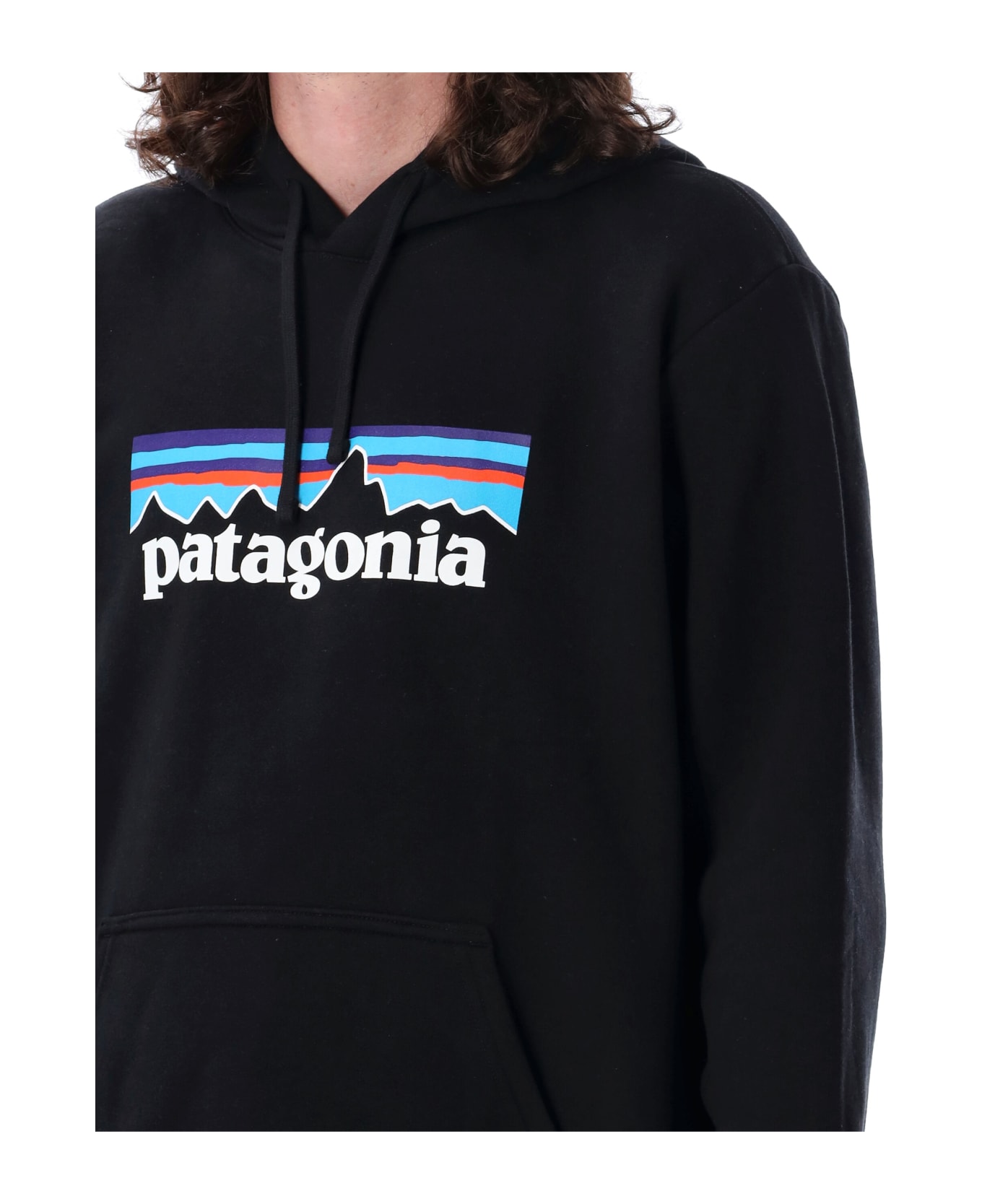 Patagonia P-6 Logo Uprisal Hoodie - BLACK