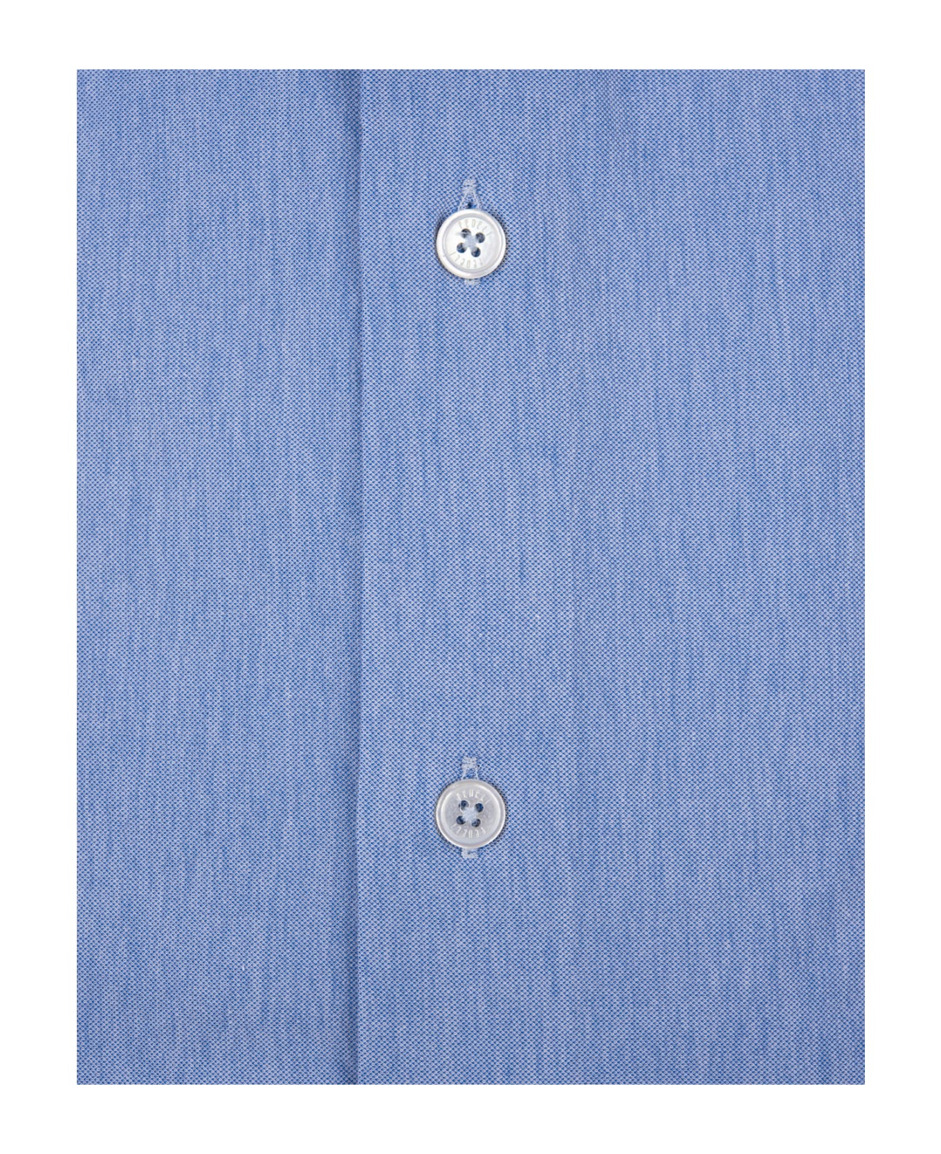 Fedeli Blue Strech Shirt - Blue