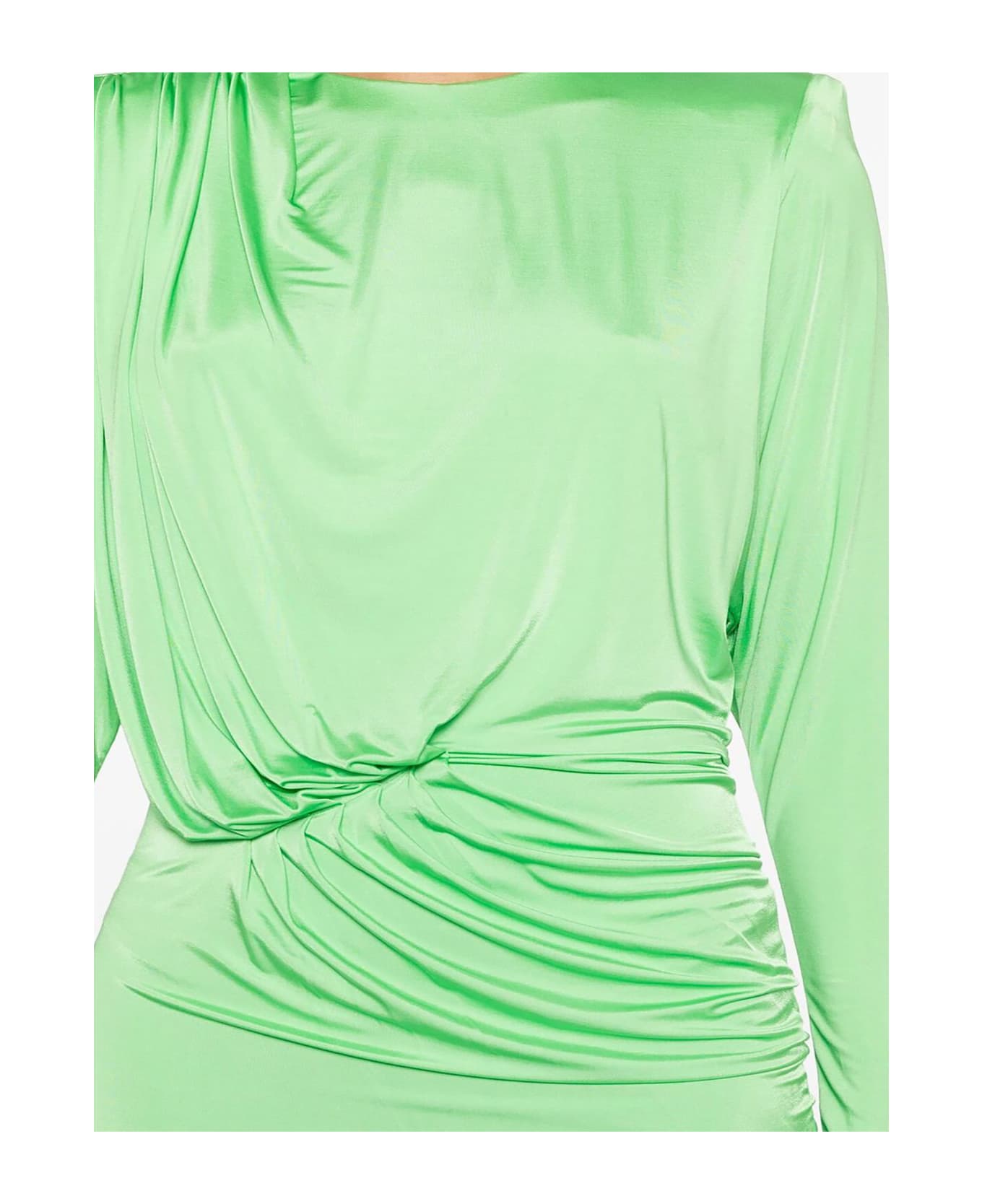Alexandre Vauthier Green Stretch-design Dress - Green