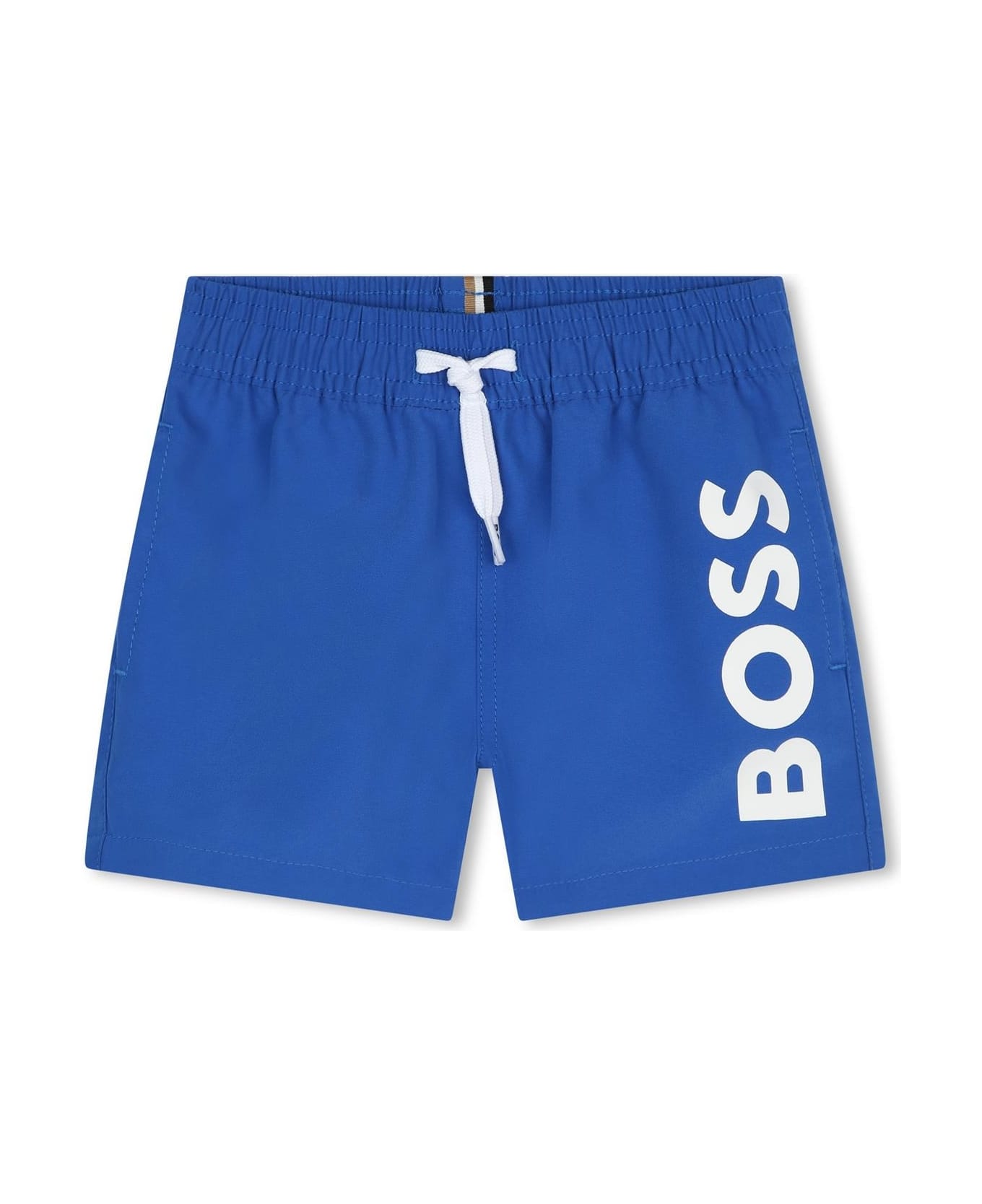 Hugo Boss Printed Swimsuit - Blue 水着